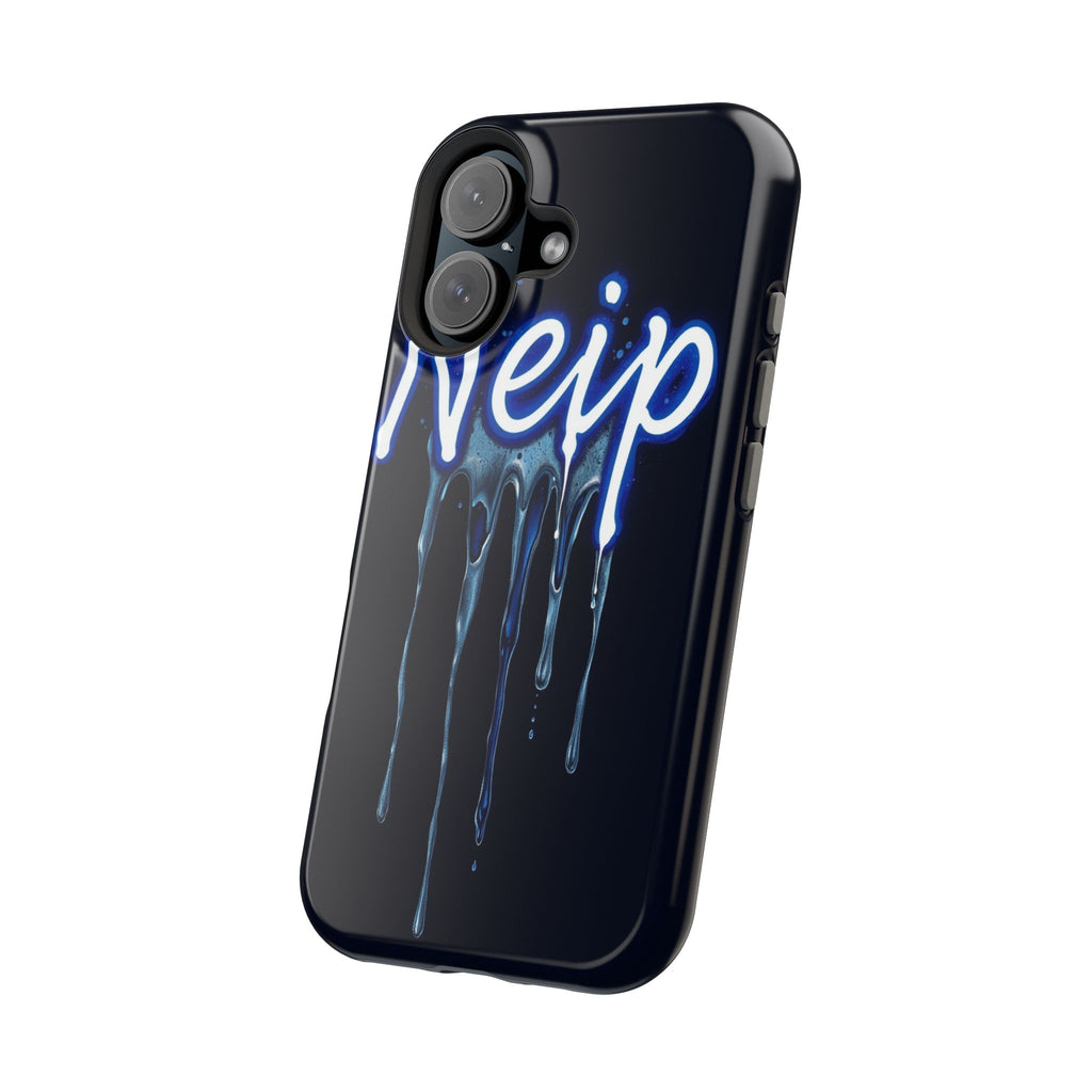 iPhone Midnight Blue And Silver Neon Drip Slim iPhone Everyday Designer · iPhone