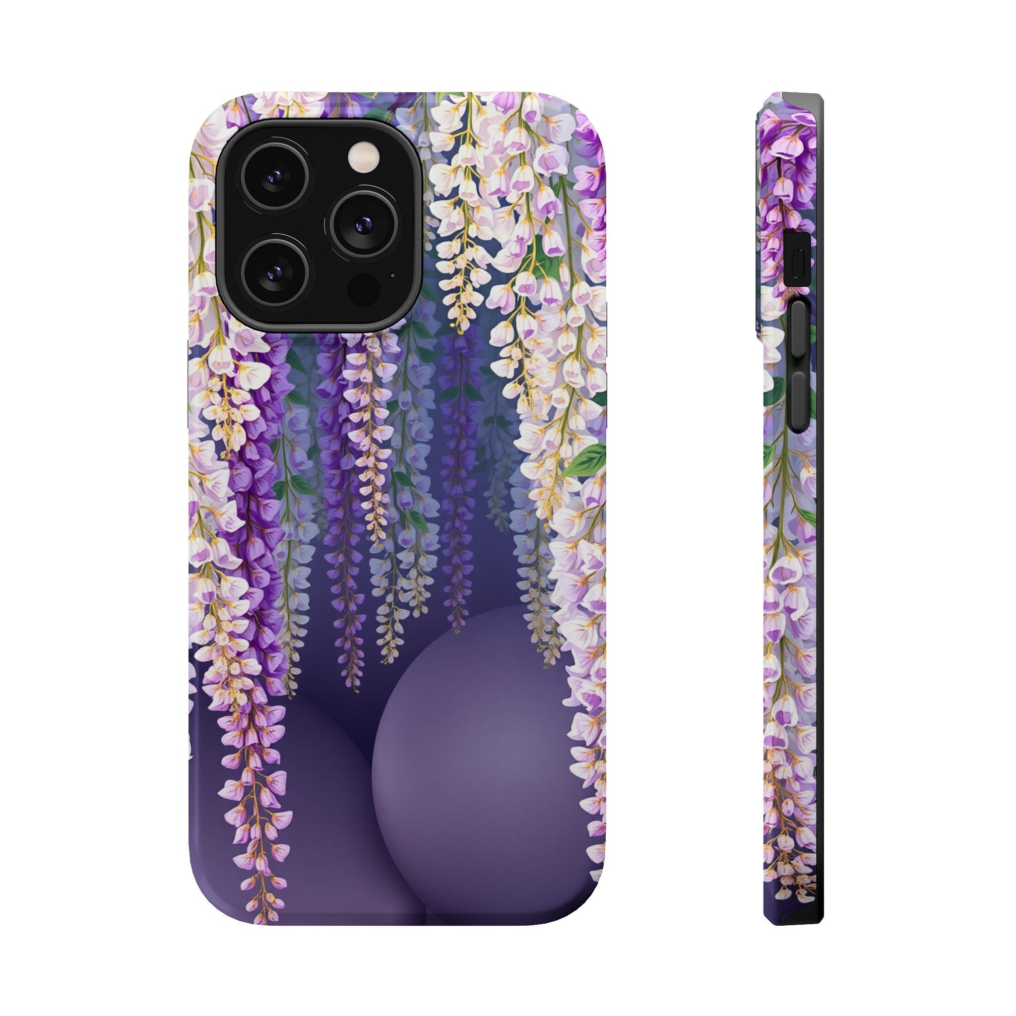 iPhone Mint And Blush Wisteria Cascade Slim Everyday Designer Case · iPhone Case