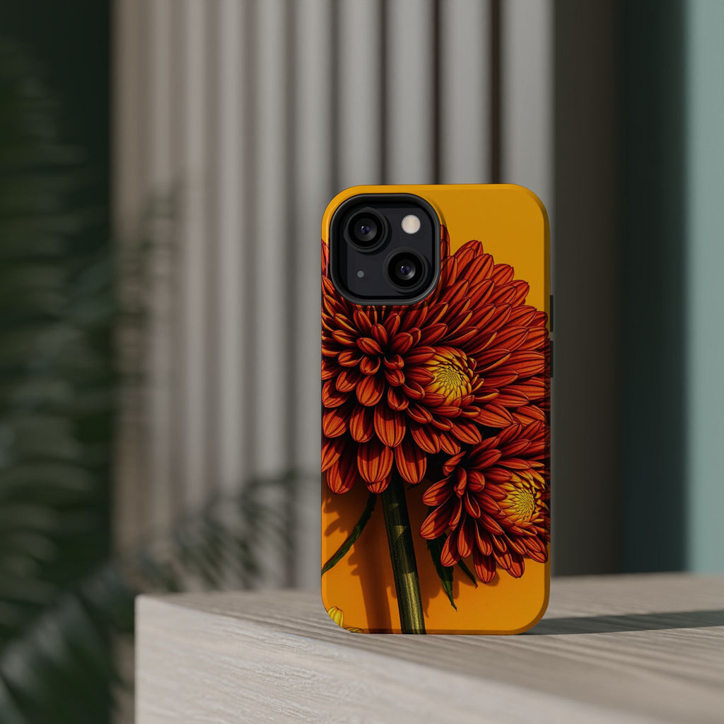 iPhone Mustard And Rust Ranunculus Stack Slim Everyday iPhone 14 · iPhone Case