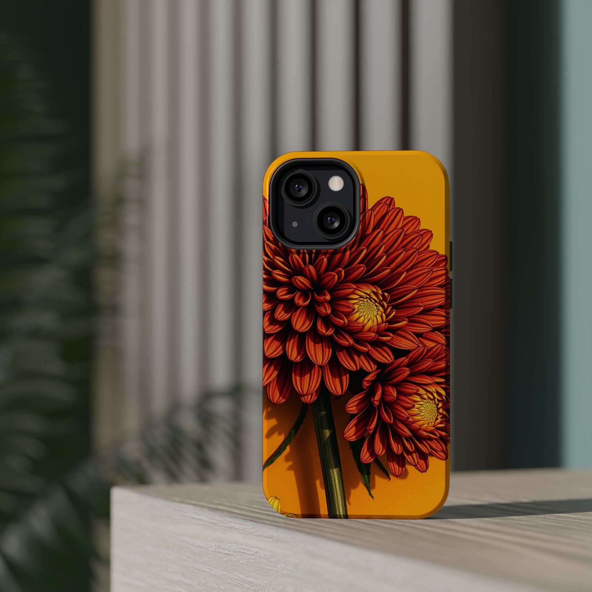 iPhone Mustard And Rust Ranunculus Stack Slim Everyday iPhone 14 · iPhone Case