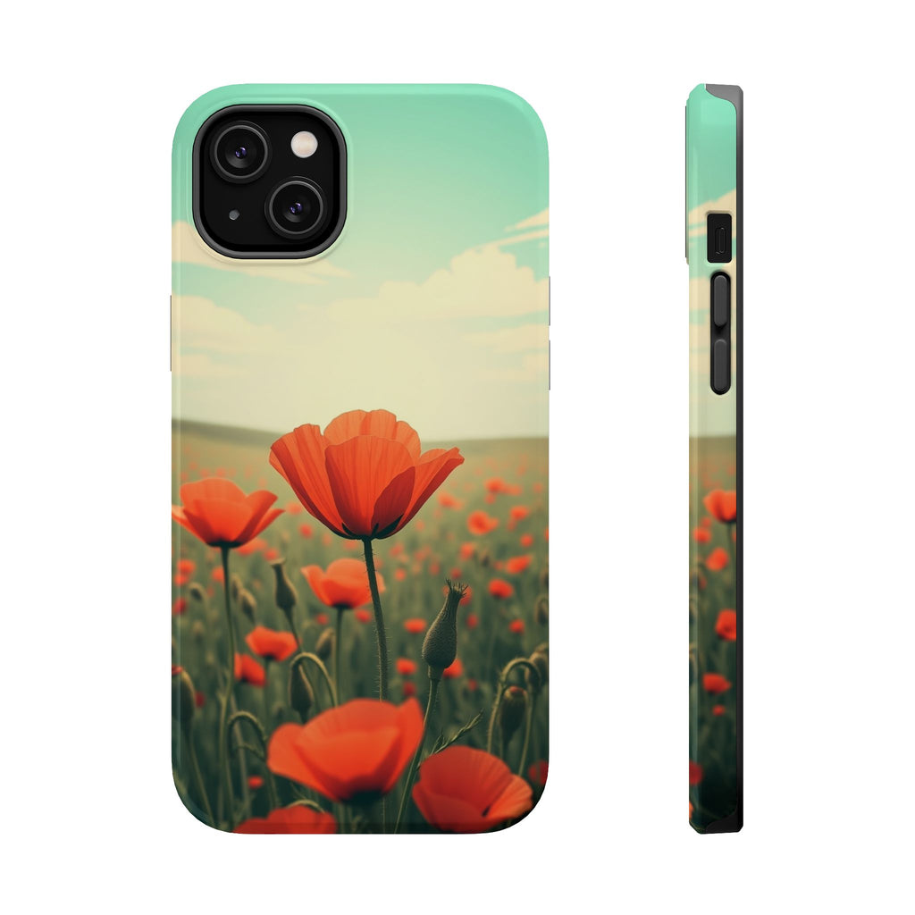 iPhone Radiant Poppy Field Design Bold Modern Everyday Snap Case · iPhone Case