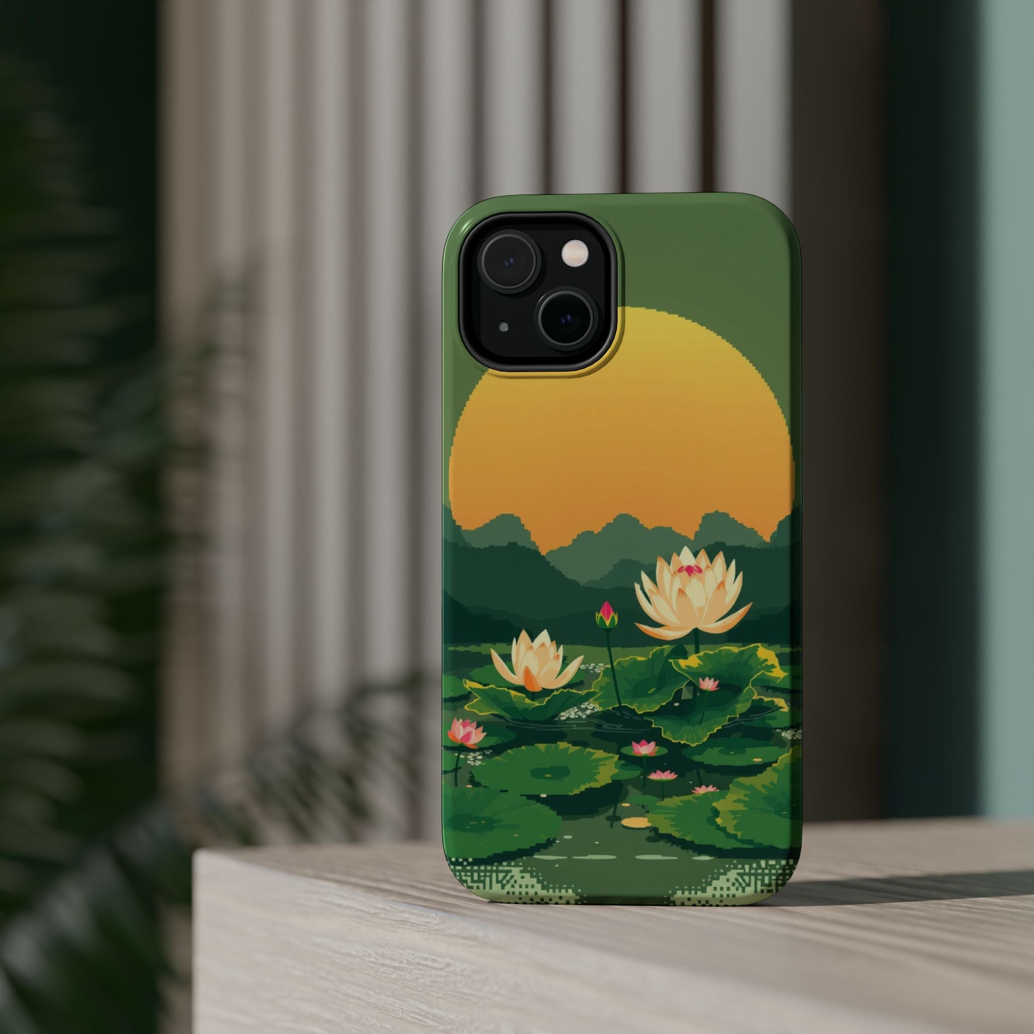 iPhone Lotus Pond Enchanted Art Slim Everyday Designer Case · iPhone Case