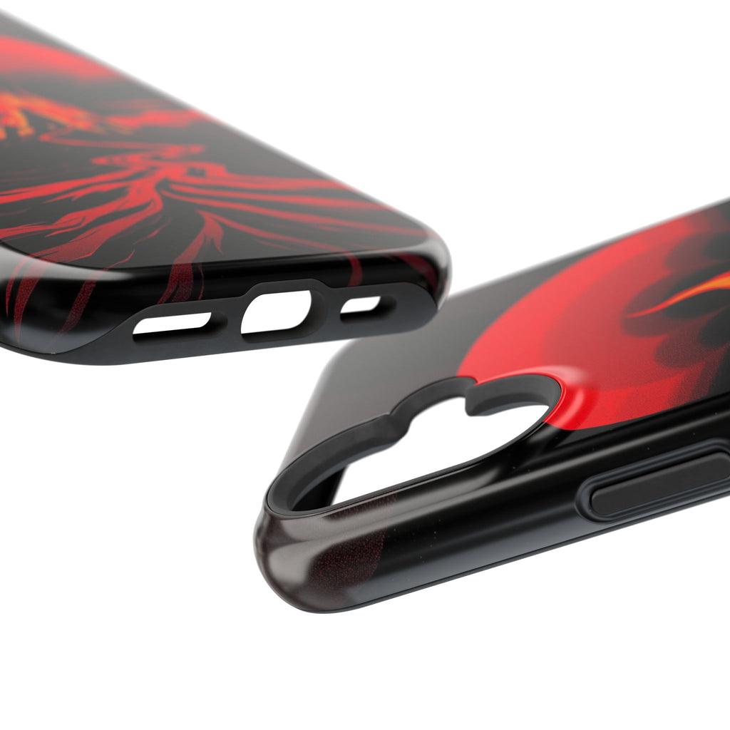 iPhone Black And Crimson Wildfire Glow Slim Everyday Designer Case · iPhone Case