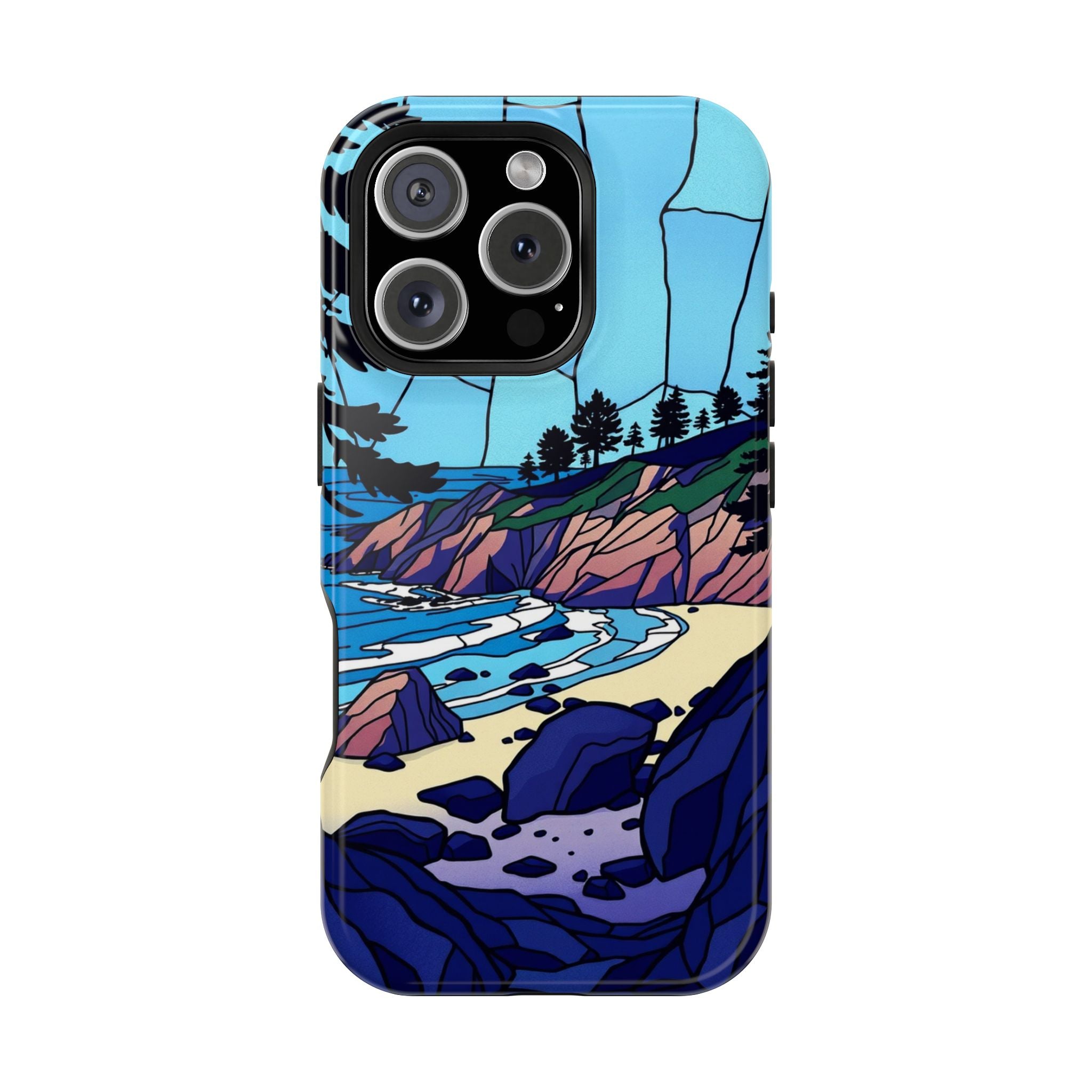 iPhone Indigo And Violet Pebble Beach Slim Everyday iPhone 11 Designer · iPhone