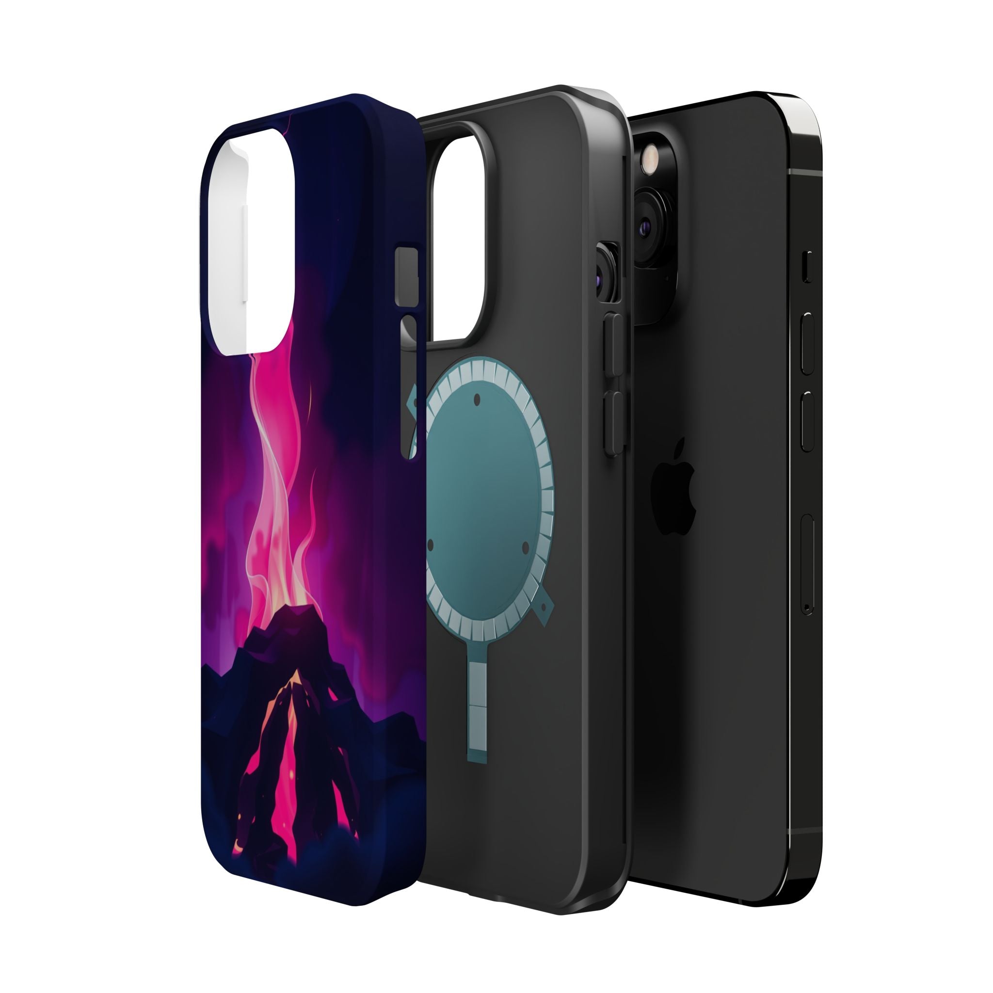 iPhone Cyan And Magenta Wildfire Glow Slim Everyday Designer Case · iPhone Case