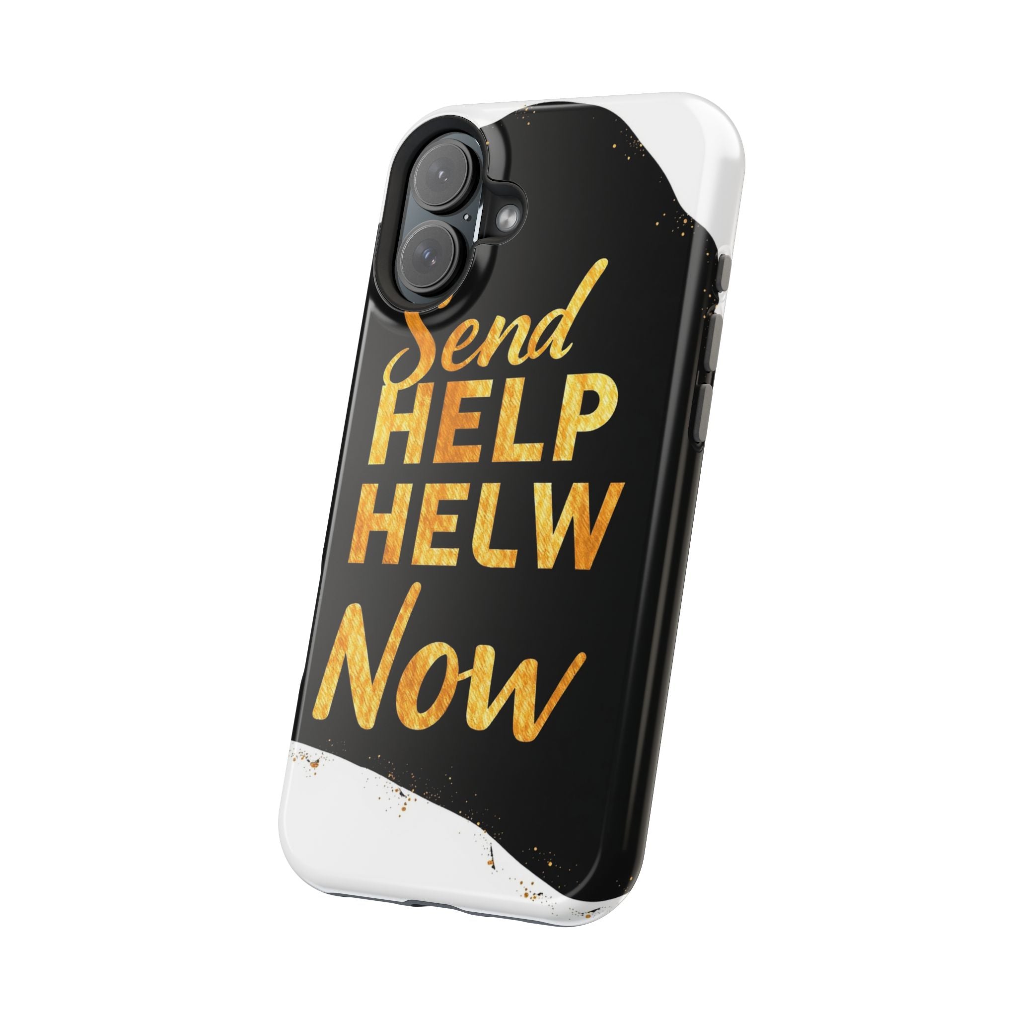 iPhone Send Help Now Enchanted Art Bold Modern Everyday Snap Case · iPhone Case
