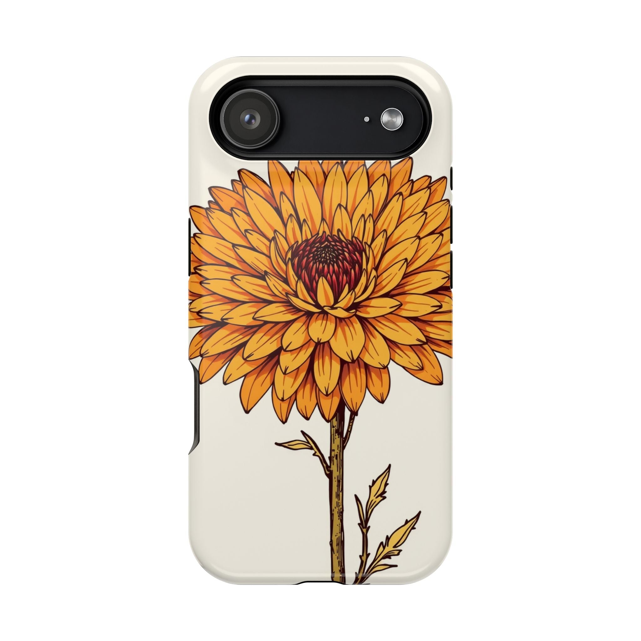 iPhone Mustard And Rust Chrysanthemum Classic Slim iPhone Everyday · iPhone Case