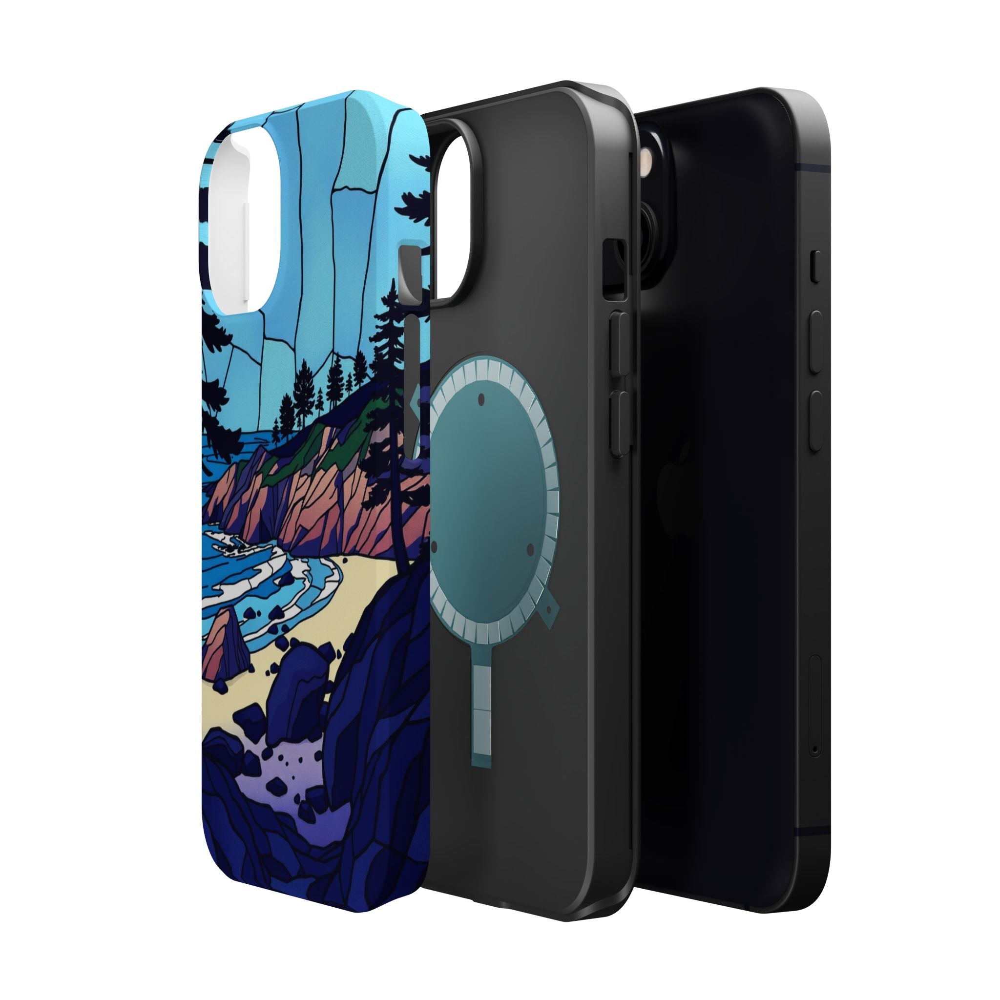iPhone Indigo And Violet Pebble Beach Slim Everyday iPhone 11 Designer · iPhone