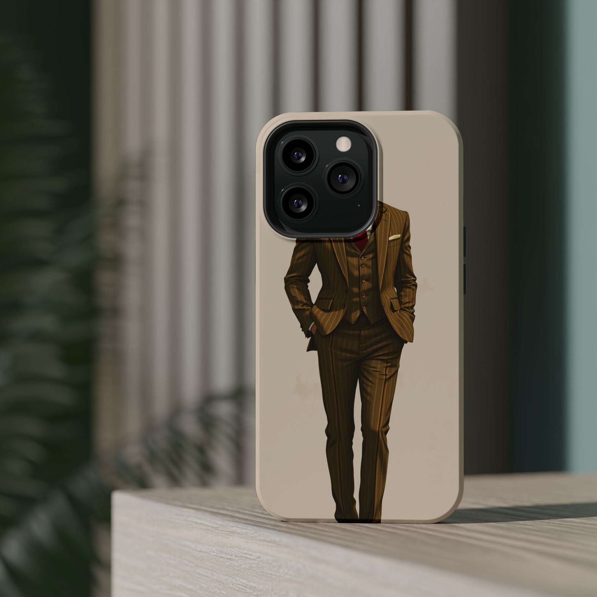 iPhone Pinstripe Suit Grunge Distressed Slim Everyday Designer Case · iPhone Cas