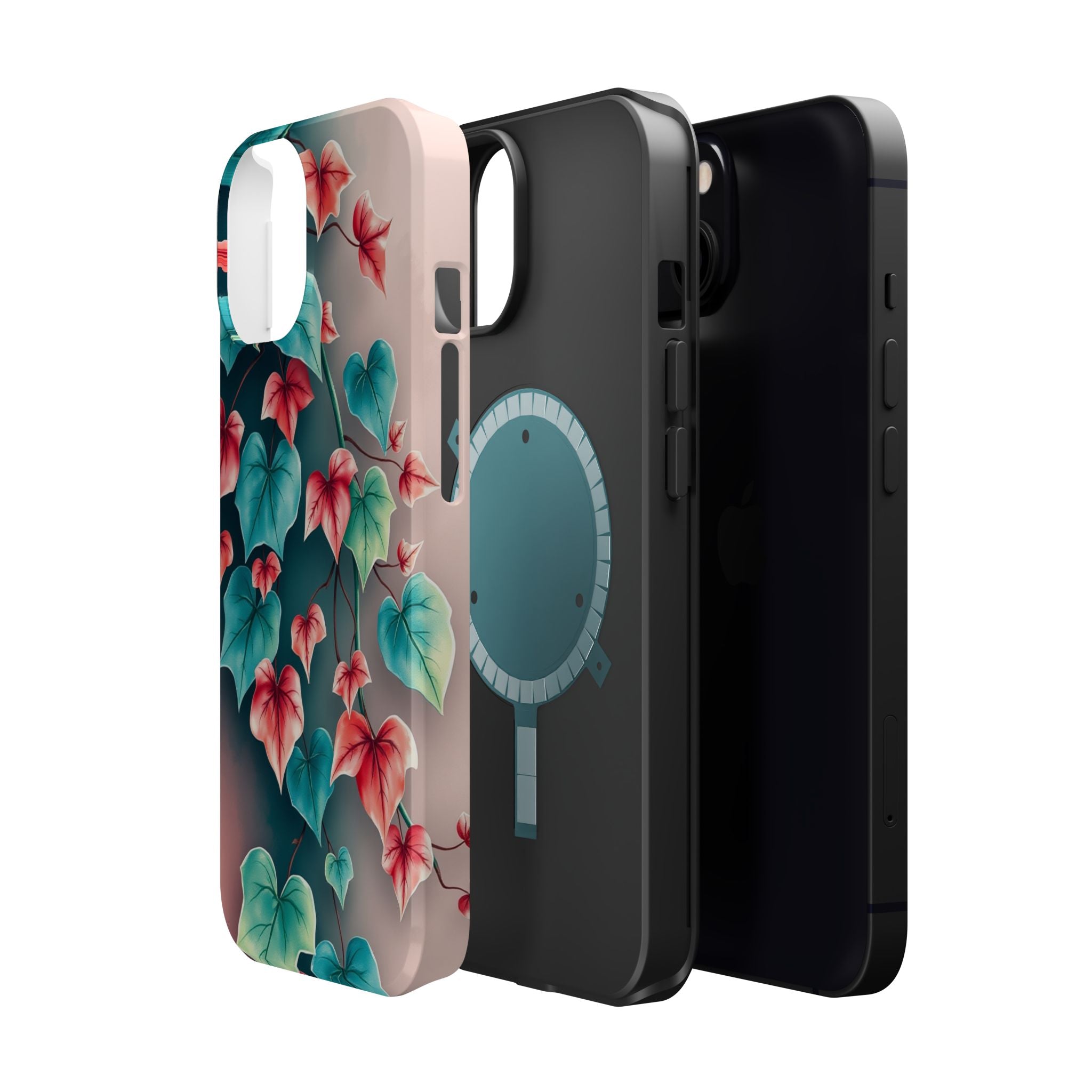 iPhone Art Nouveau Vine Teal And Coral Slim Snap Case · iPhone Case