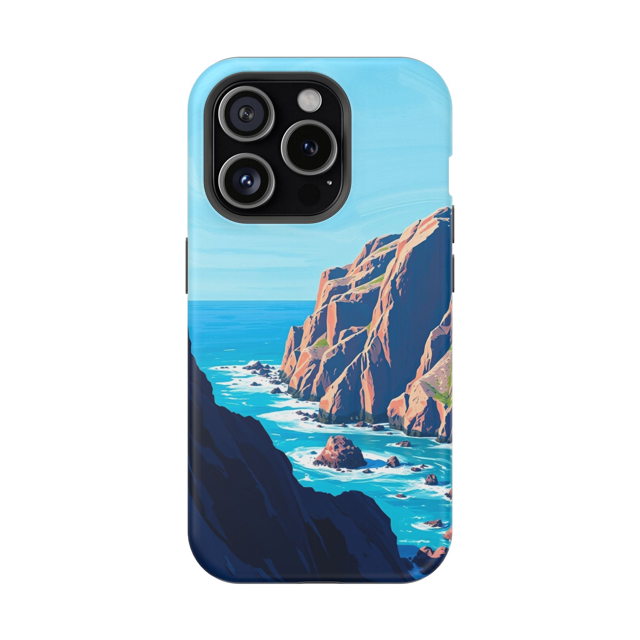 iPhone Rocky Coastline Oil Painting Impressionist iPhone Clean Minimal · iPhone