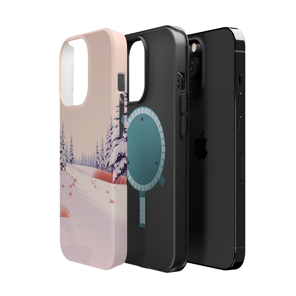 iPhone Snow Field Vintage Retro Poster Slim Everyday Designer Case · iPhone Case