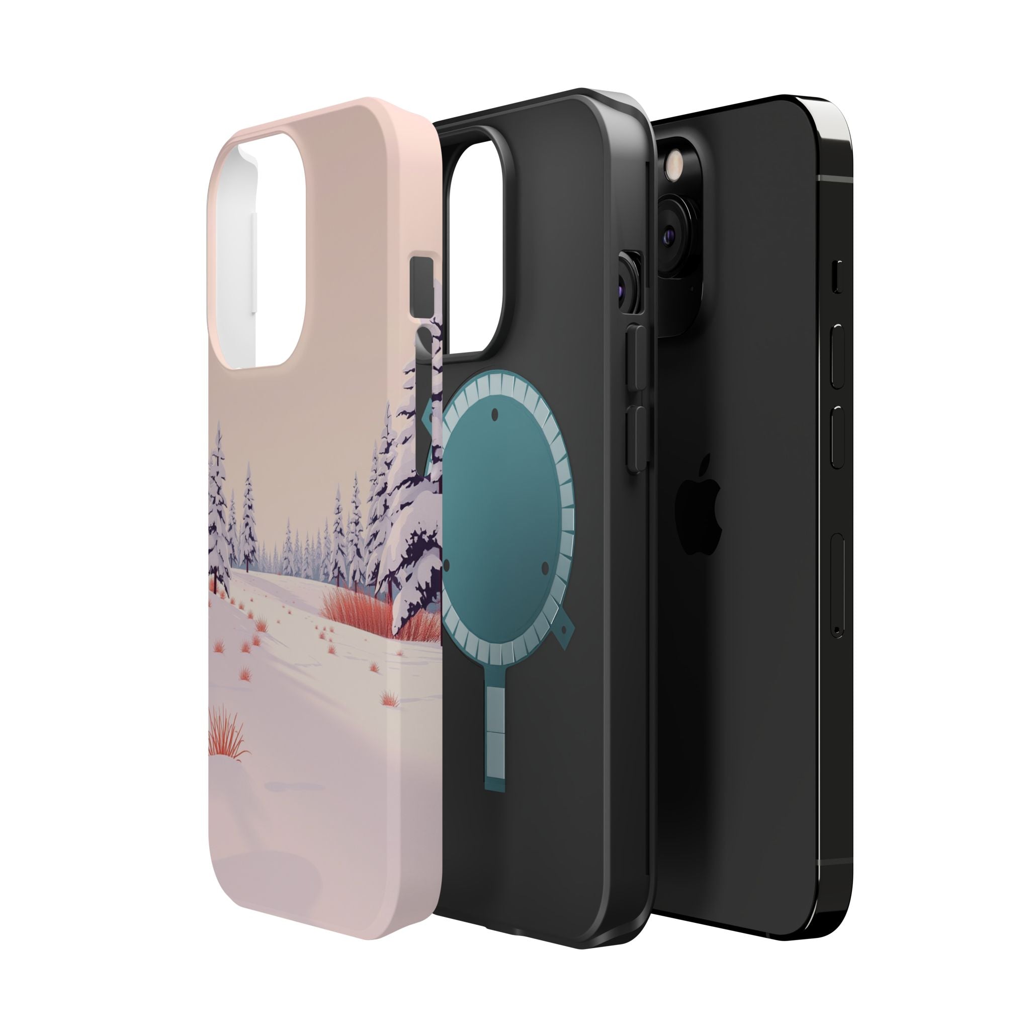 iPhone Snow Field Vintage Retro Poster Slim Everyday Designer Case · iPhone Case