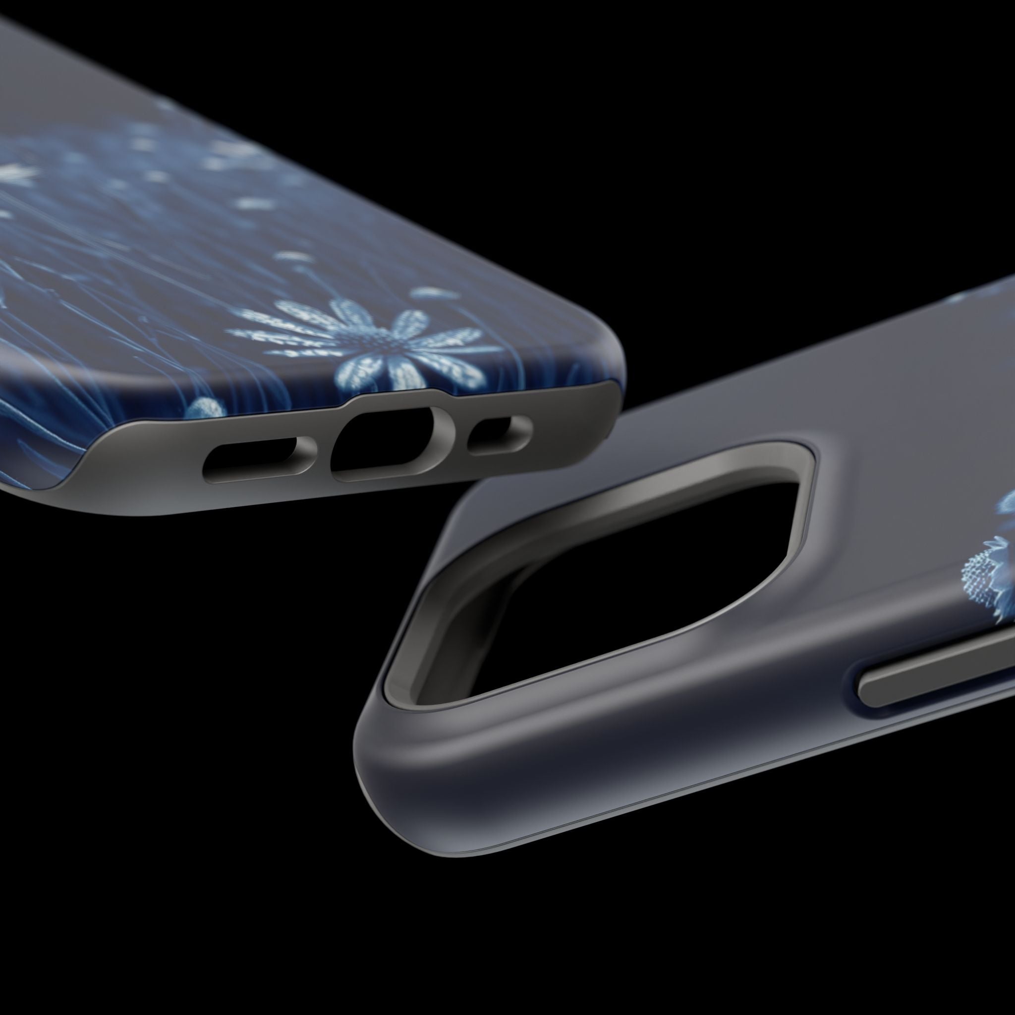 iPhone Midnight Blue And Silver Wildflower Field Clean iPhone Minimal · iPhone C