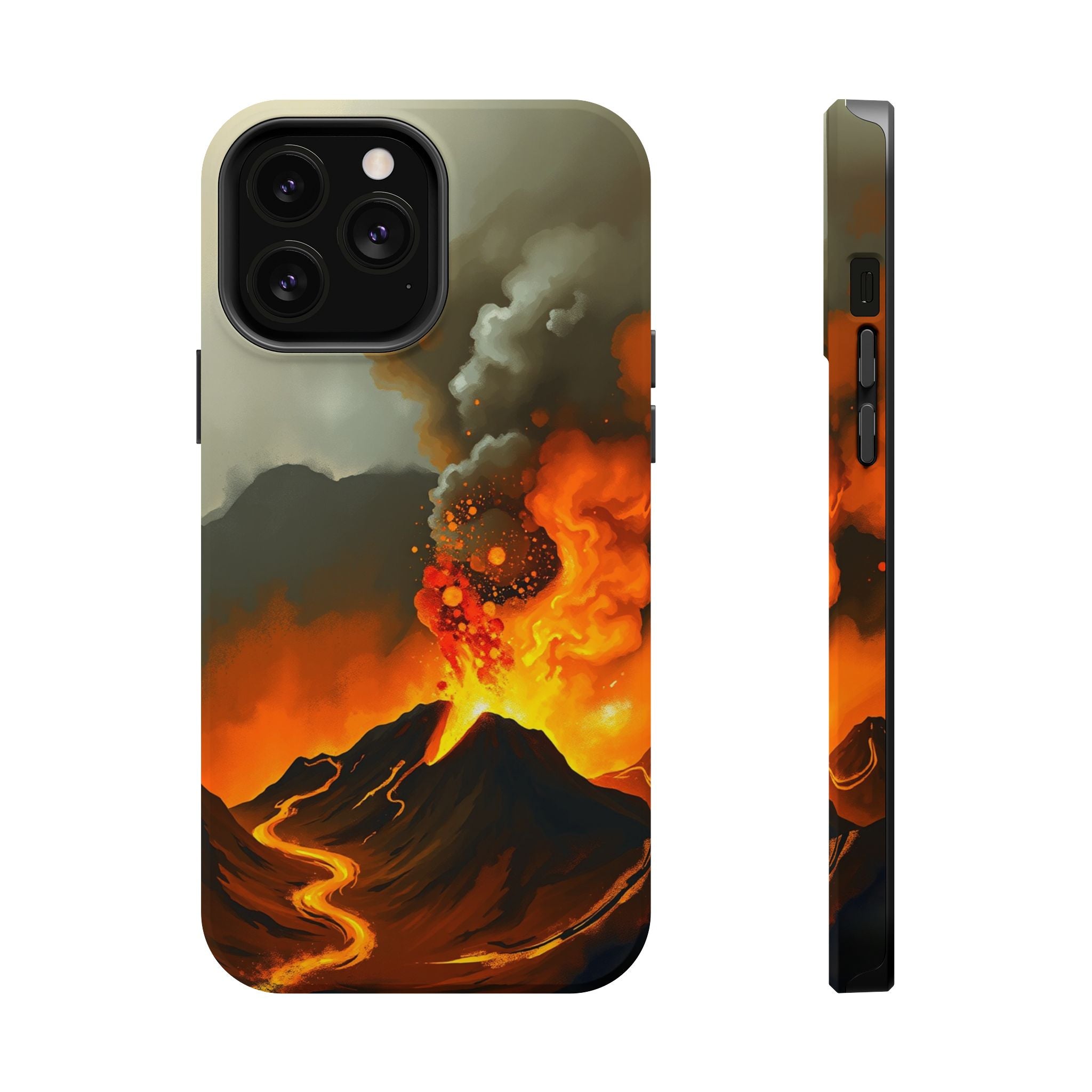 iPhone Volcanic Eruption Oil Painting Impressionist Slim Snap Case · iPhone Case