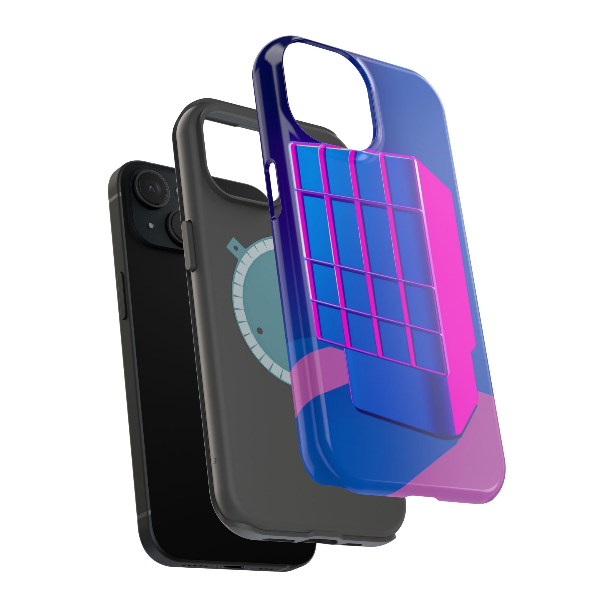 iPhone Earthy 80s Grid Synthwave Design Slim Everyday Designer Case · iPhone Cas