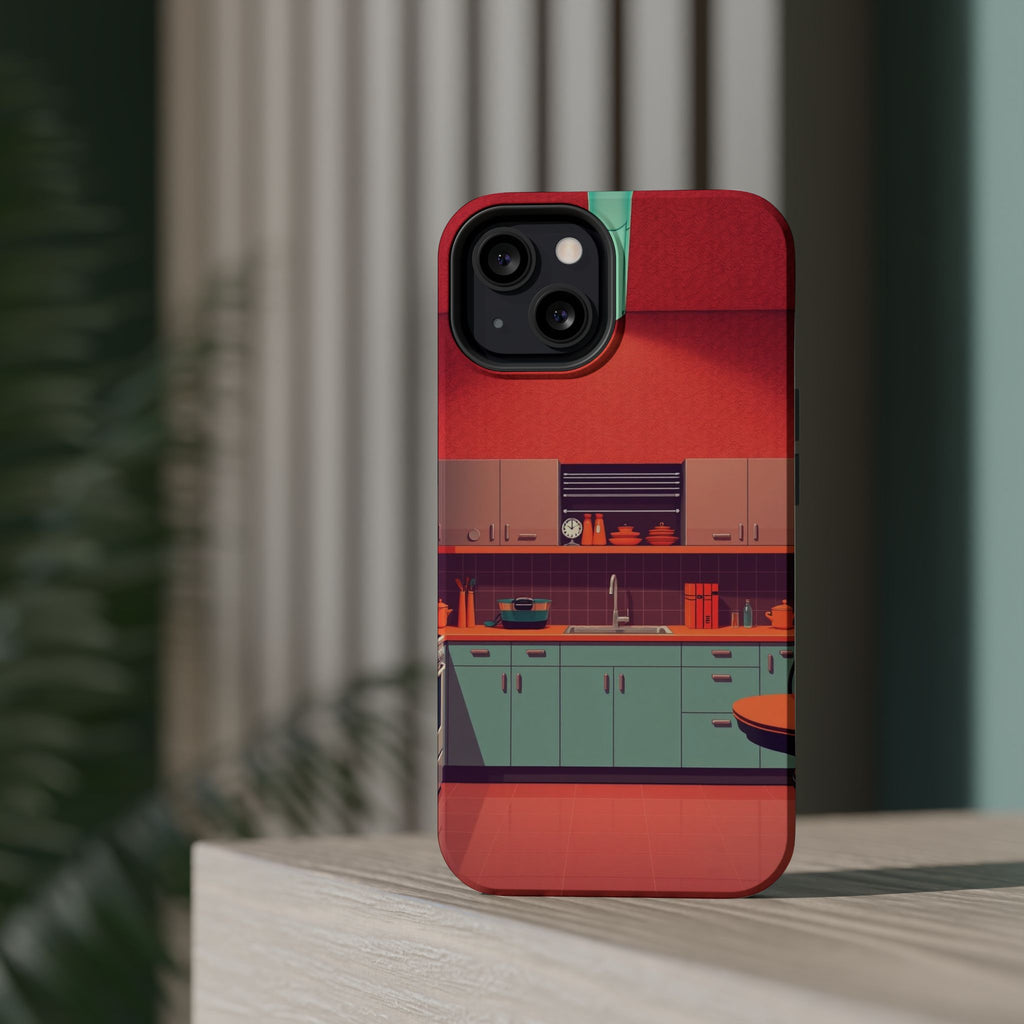 iPhone Earthy 1950s Kitchen Design Bold Modern Everyday Snap Case · iPhone Case