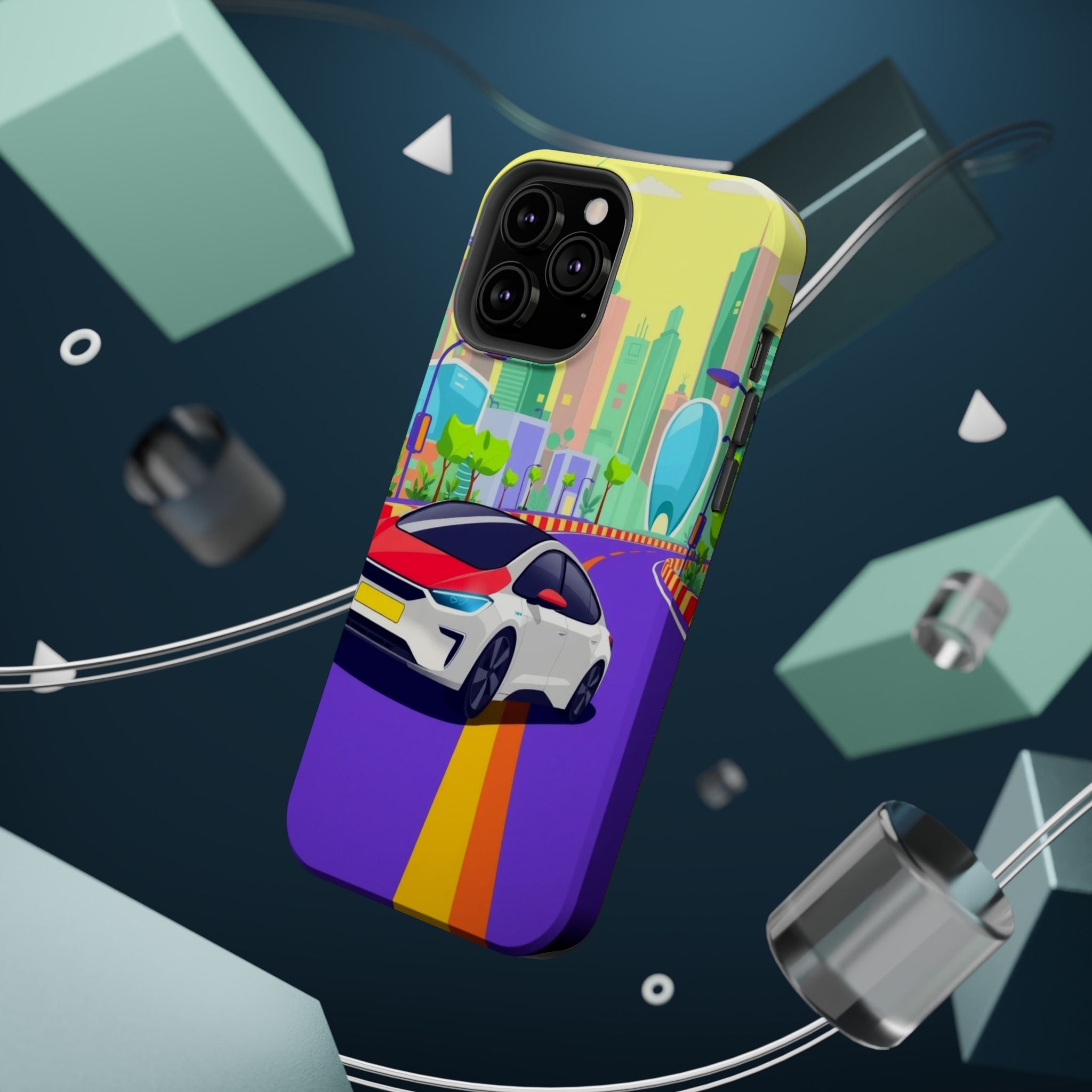 iPhone Electric Car Future Kids Fun Phone Case Gift Slim Snap Case · iPhone Case
