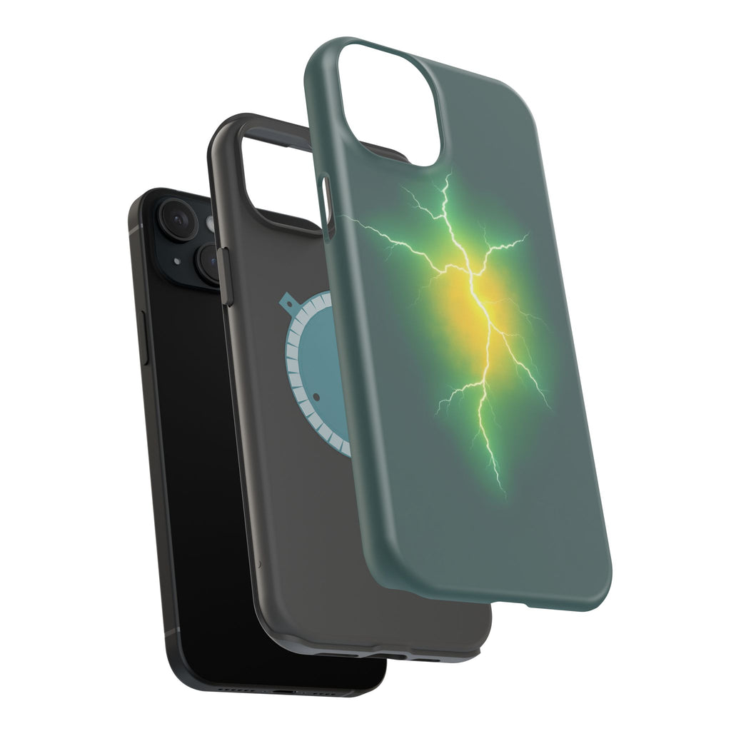 iPhone Emerald Green And Gold Prairie Lightning Soft iPhone Finish · iPhone Case