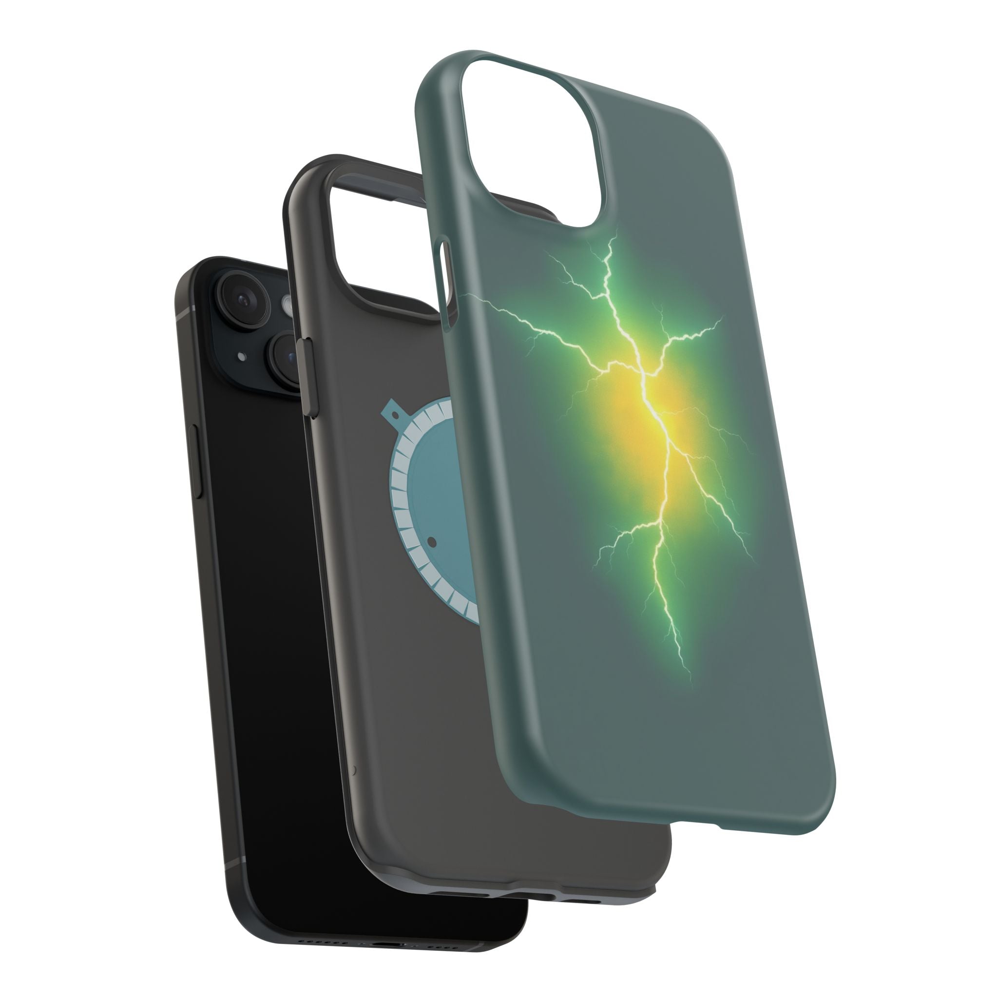 iPhone Emerald Green And Gold Prairie Lightning Soft iPhone Finish · iPhone Case