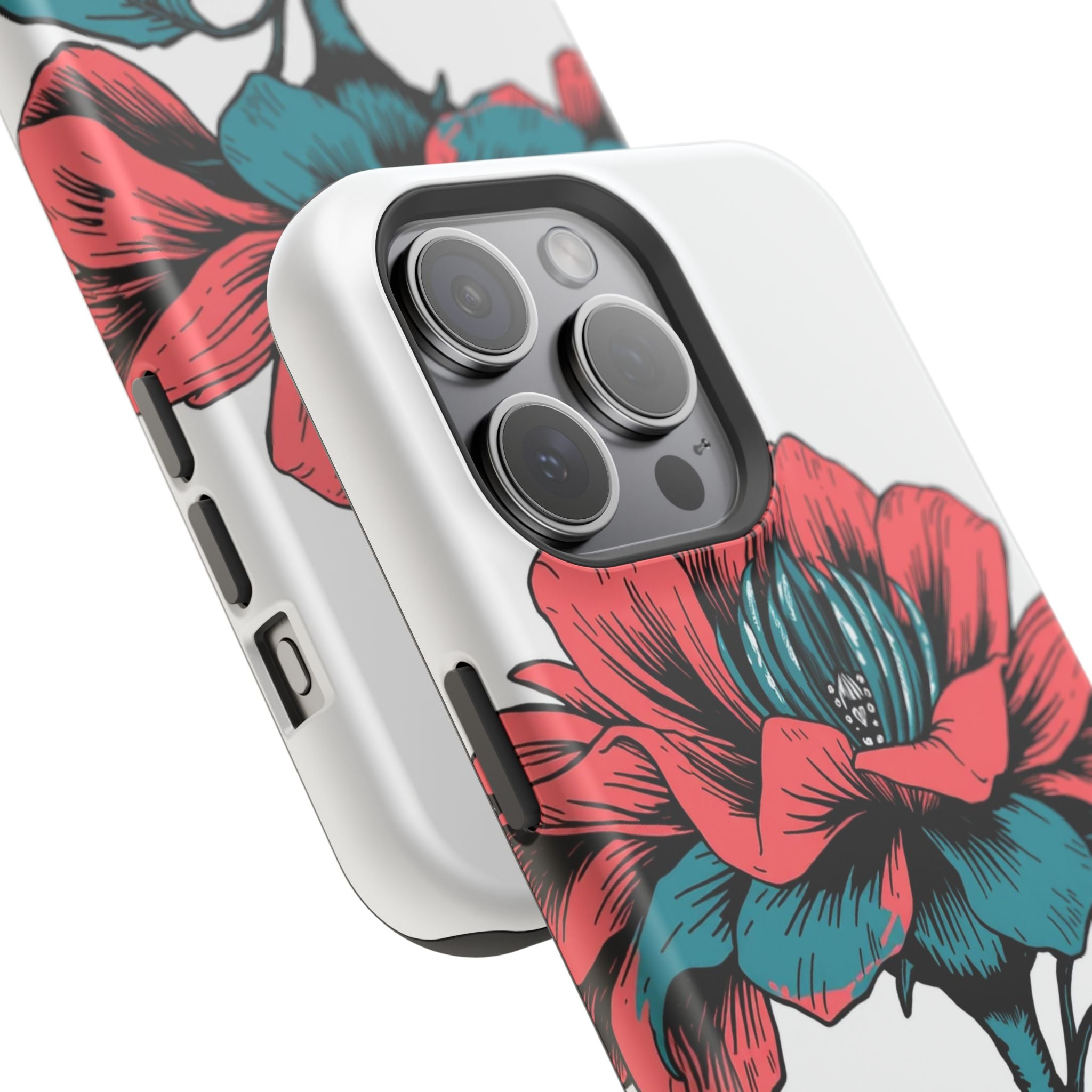 iPhone Garden Party Bloom Dark Gothic Ink Slim Snap Case · iPhone Case