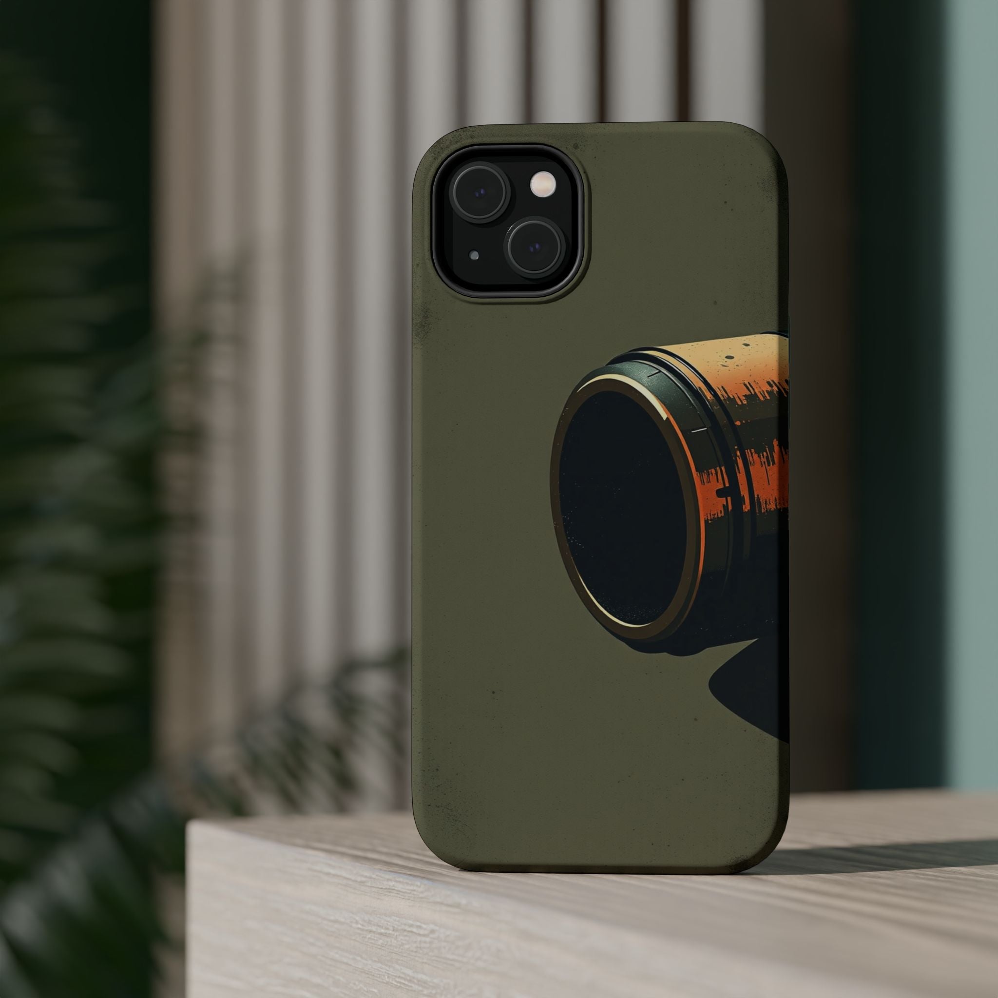 iPhone Charcoal And Copper Vintage Postcard Slim Everyday Designer Case · iPhone