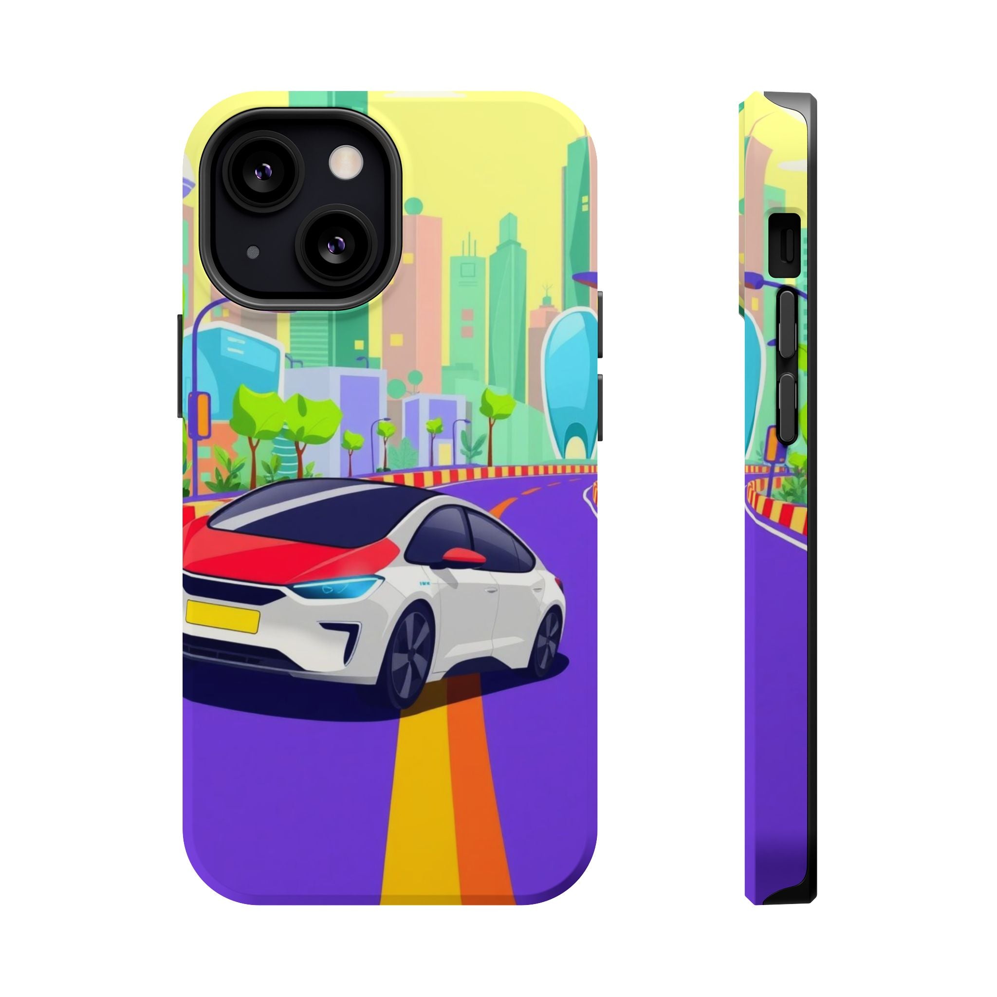 iPhone Electric Car Future Kids Fun Phone Case Gift Slim Snap Case · iPhone Case