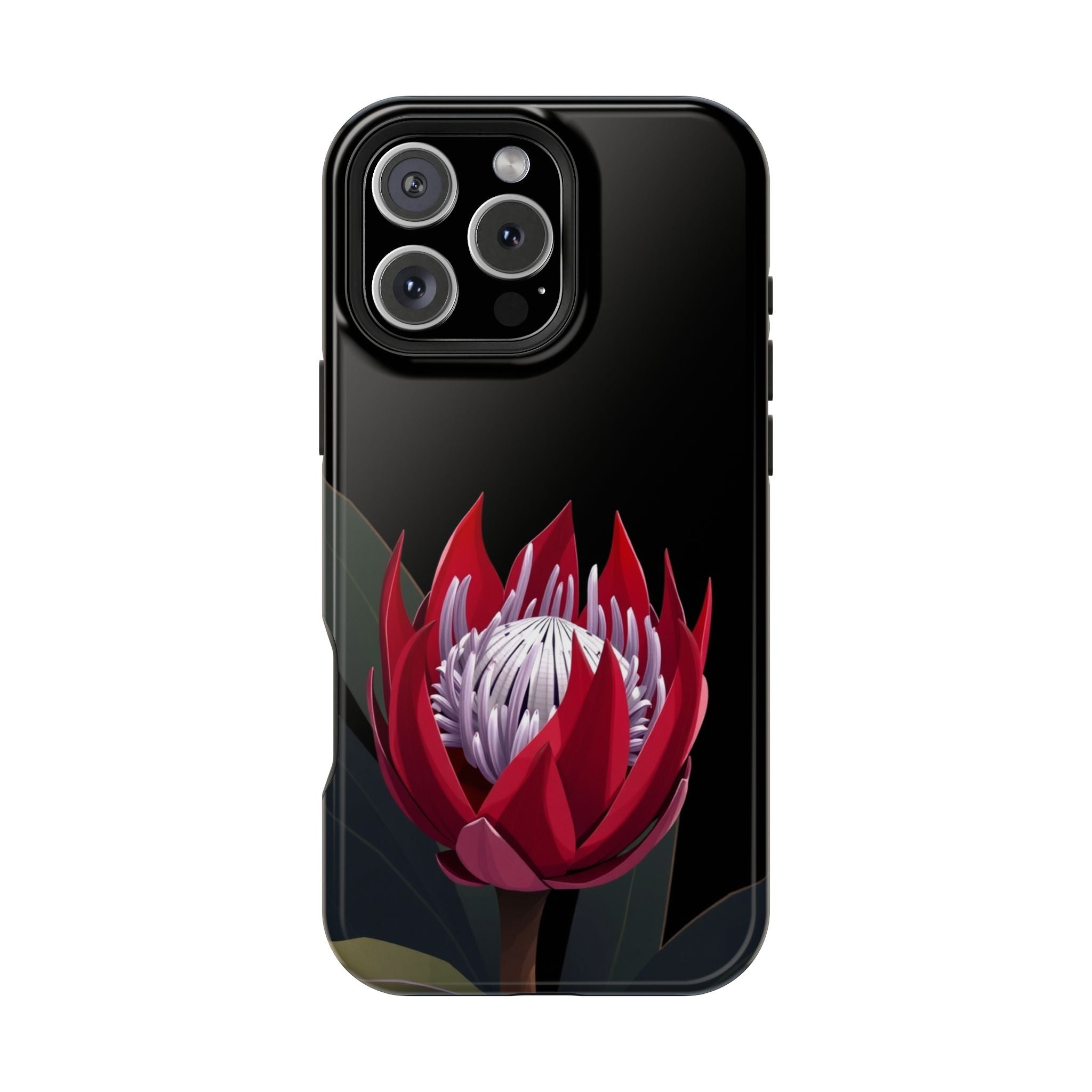 iPhone Black And Crimson Protea Bold Slim Everyday Designer Case · iPhone Case