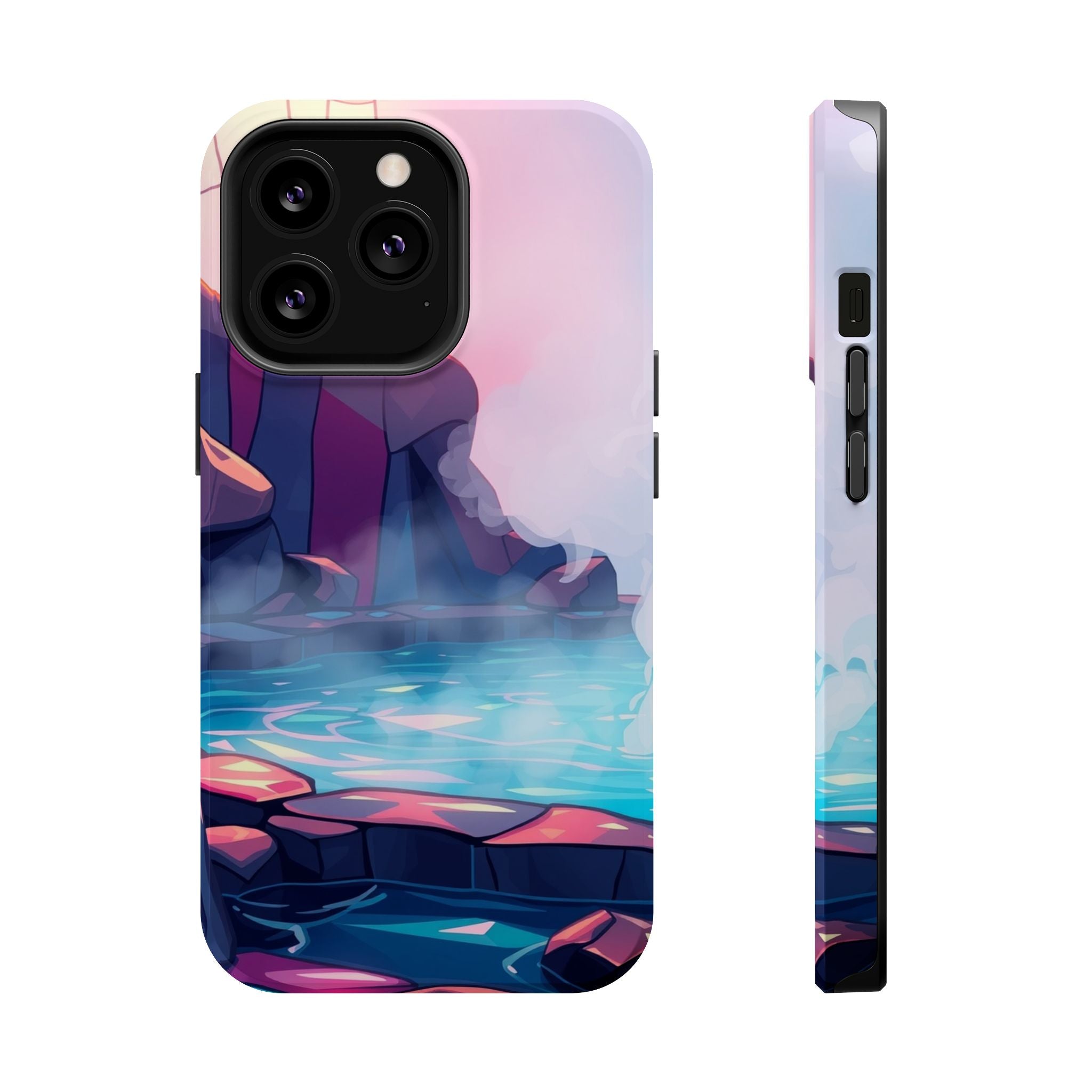 iPhone Cyan And Magenta Hot Spring Steam Slim Everyday iPhone Designer · iPhone