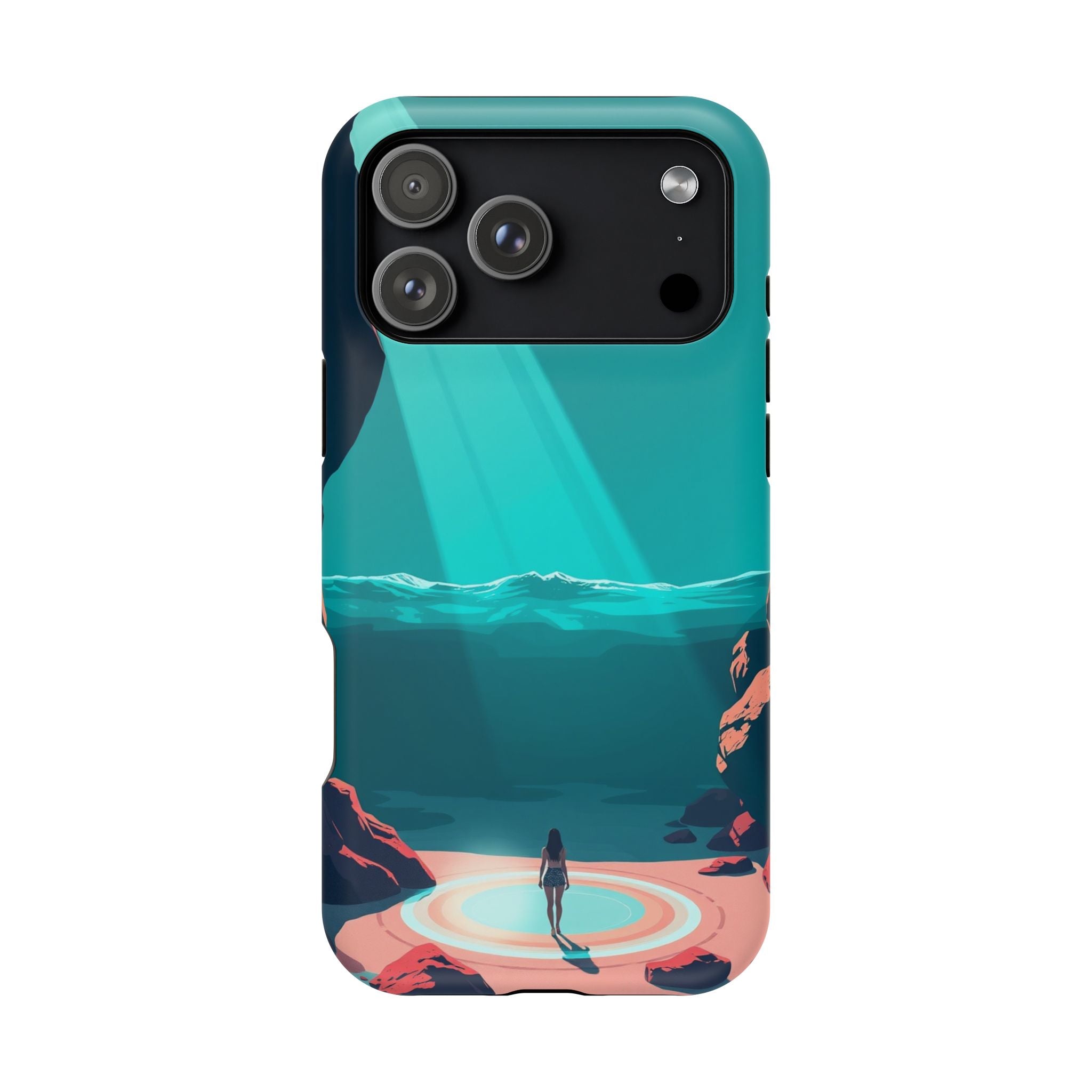 iPhone Earthy Tidal Pool Design 17 Bold Modern Everyday Snap Case · iPhone Case