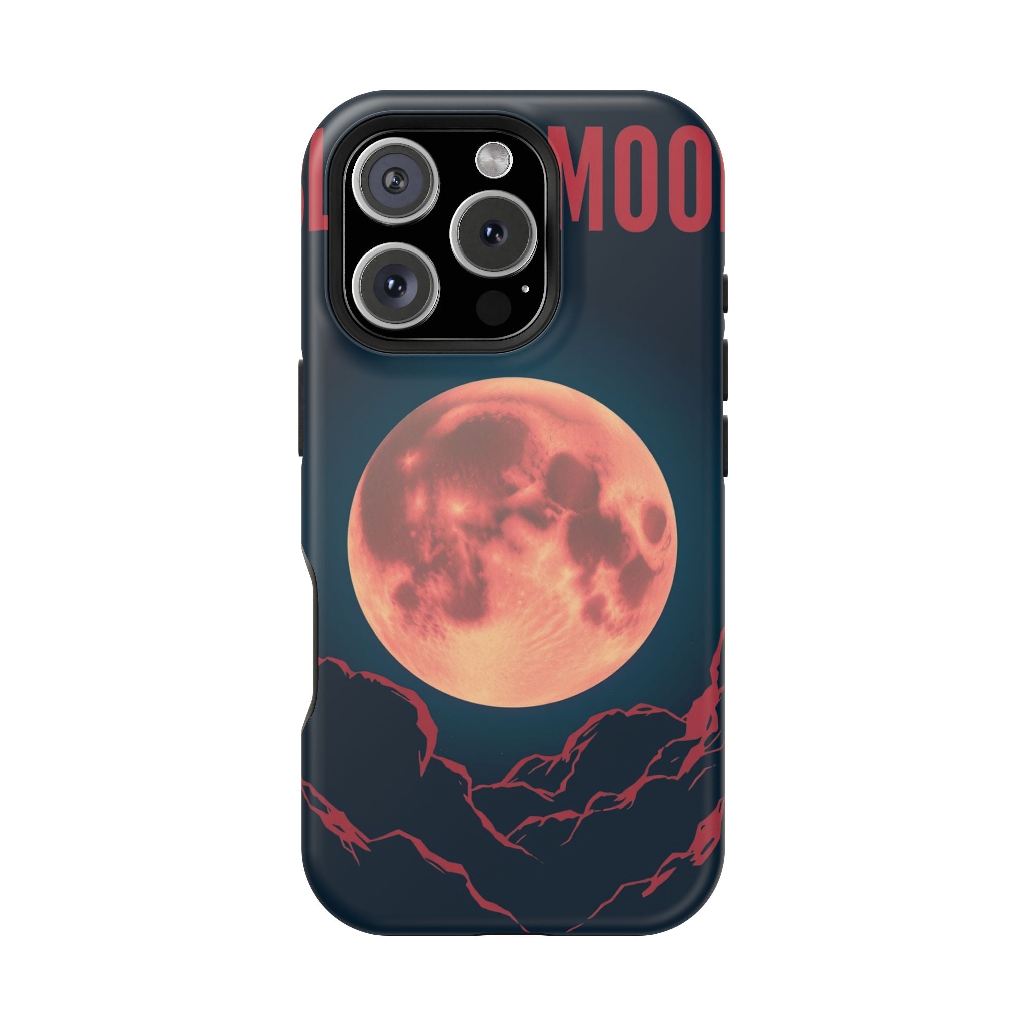 iPhone Blood Moon Rise Vintage Retro Poster Slim Everyday Designer Case · iPhone