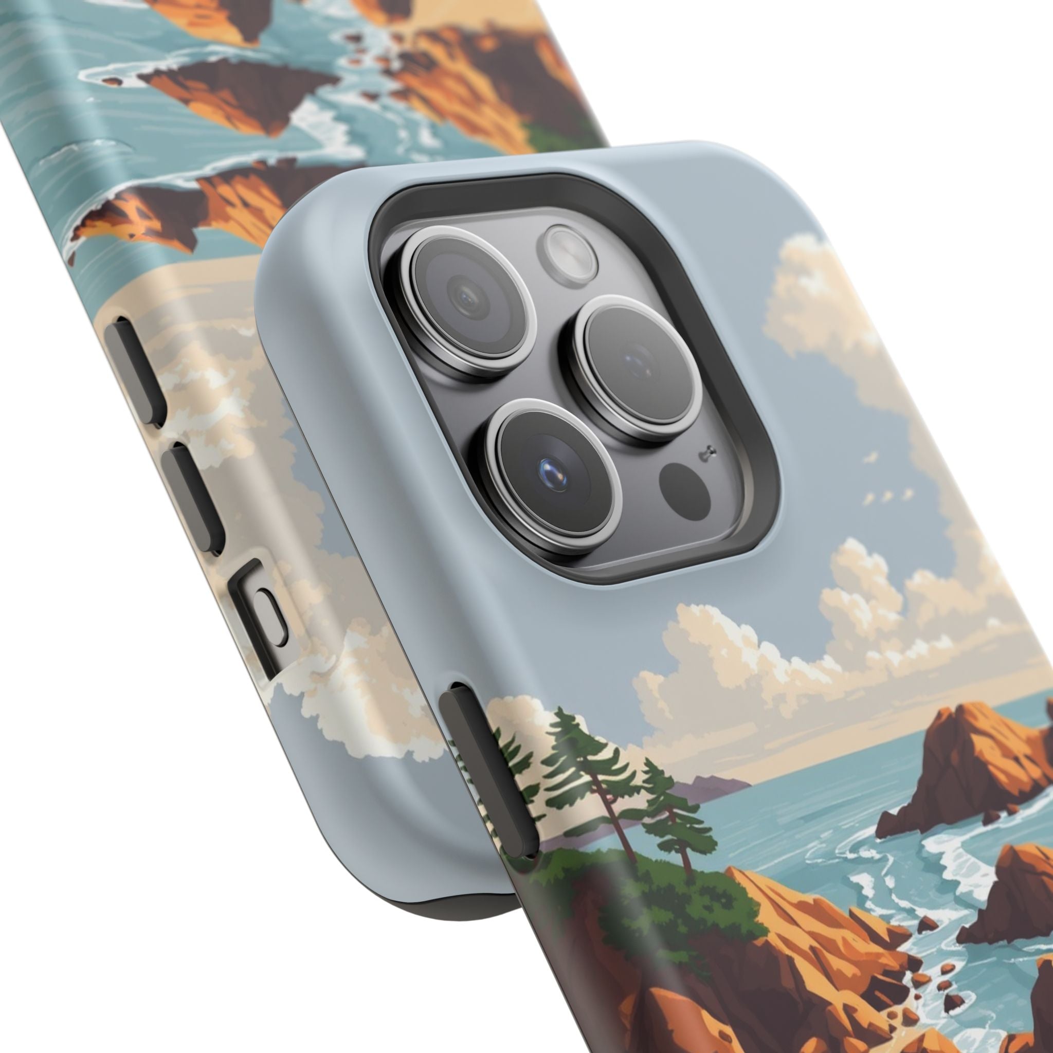 iPhone Mustard And Rust Pebble Beach Slim Everyday Designer Case · iPhone Case