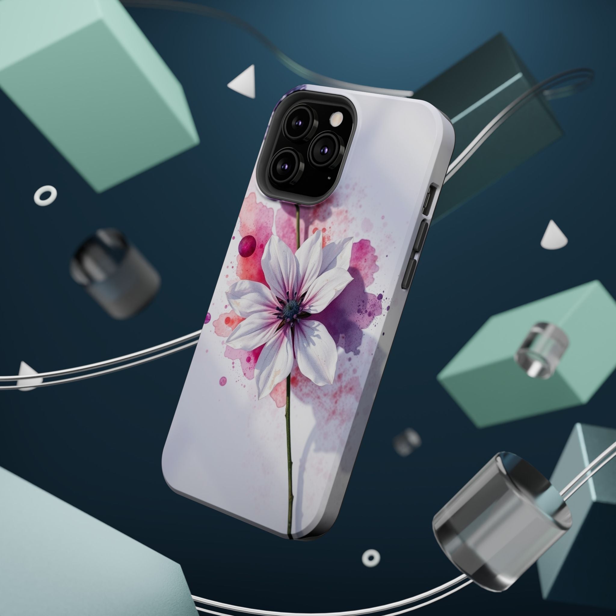 iPhone Floral Watercolor Splash Bold Art Slim Everyday iPhone 15 · iPhone Case
