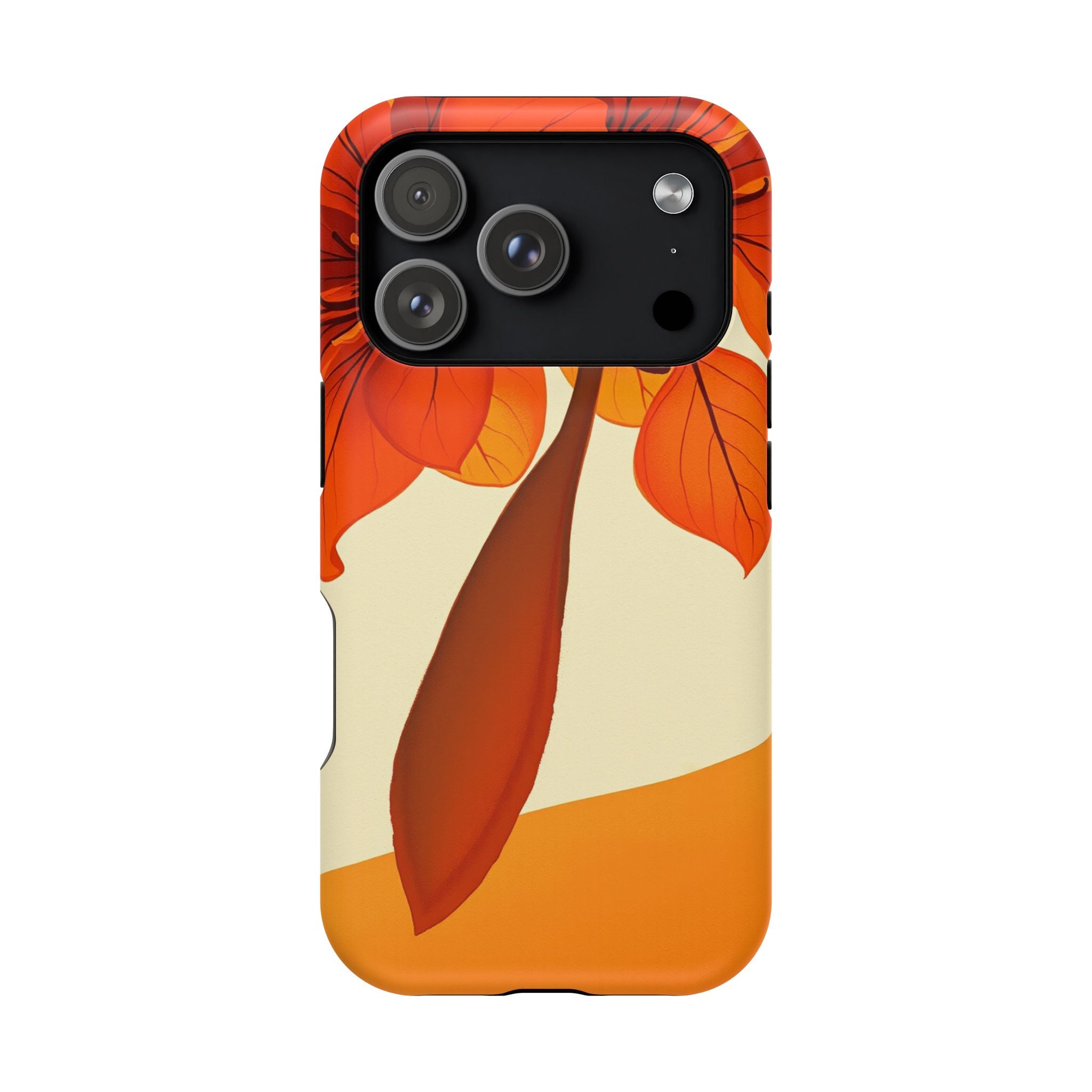 iPhone Burnt Orange And Sand Bloom Leaf Slim Everyday iPhone Designer · iPhone C