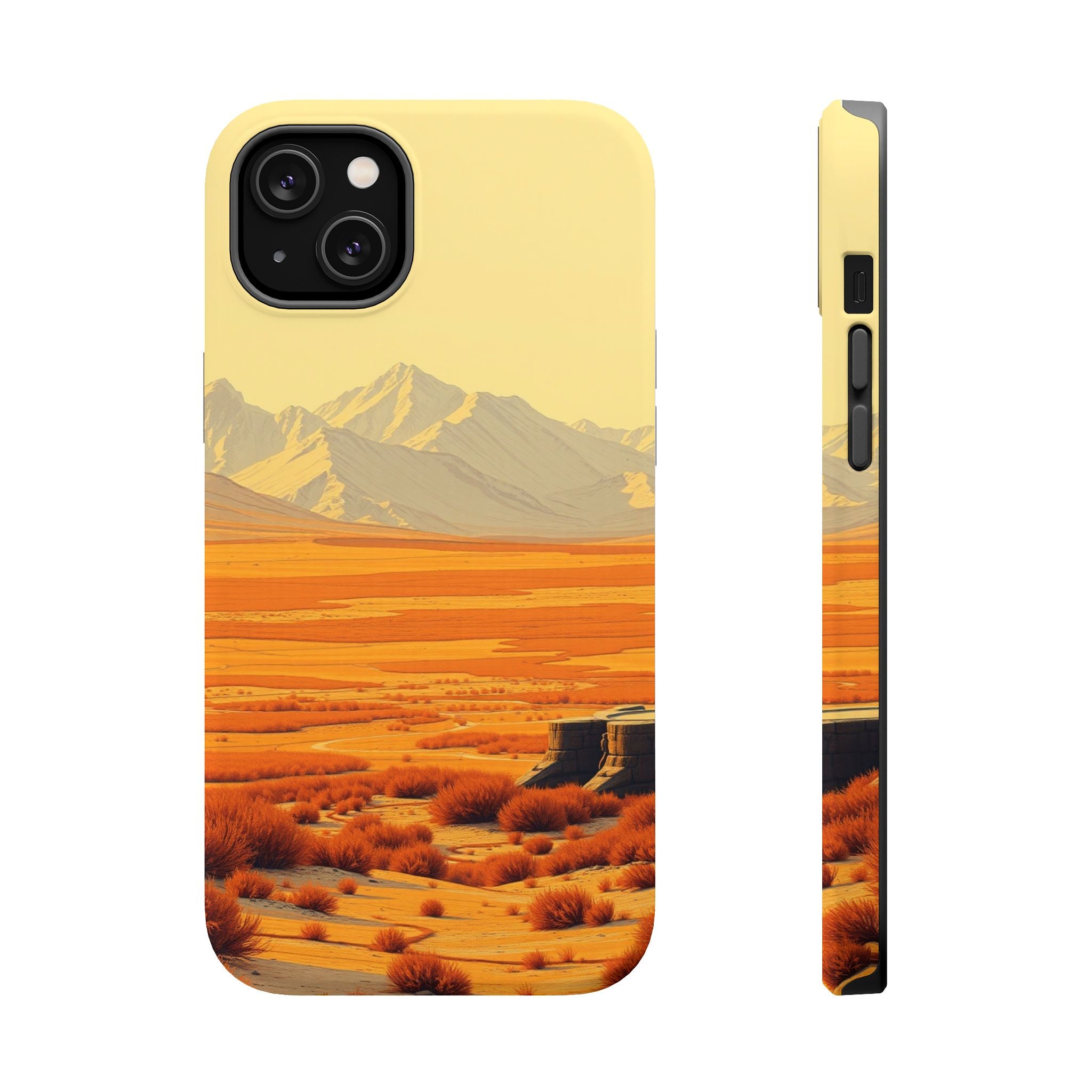 iPhone Mustard And Rust Tundra Expanse Slim Everyday Designer Case · iPhone Case