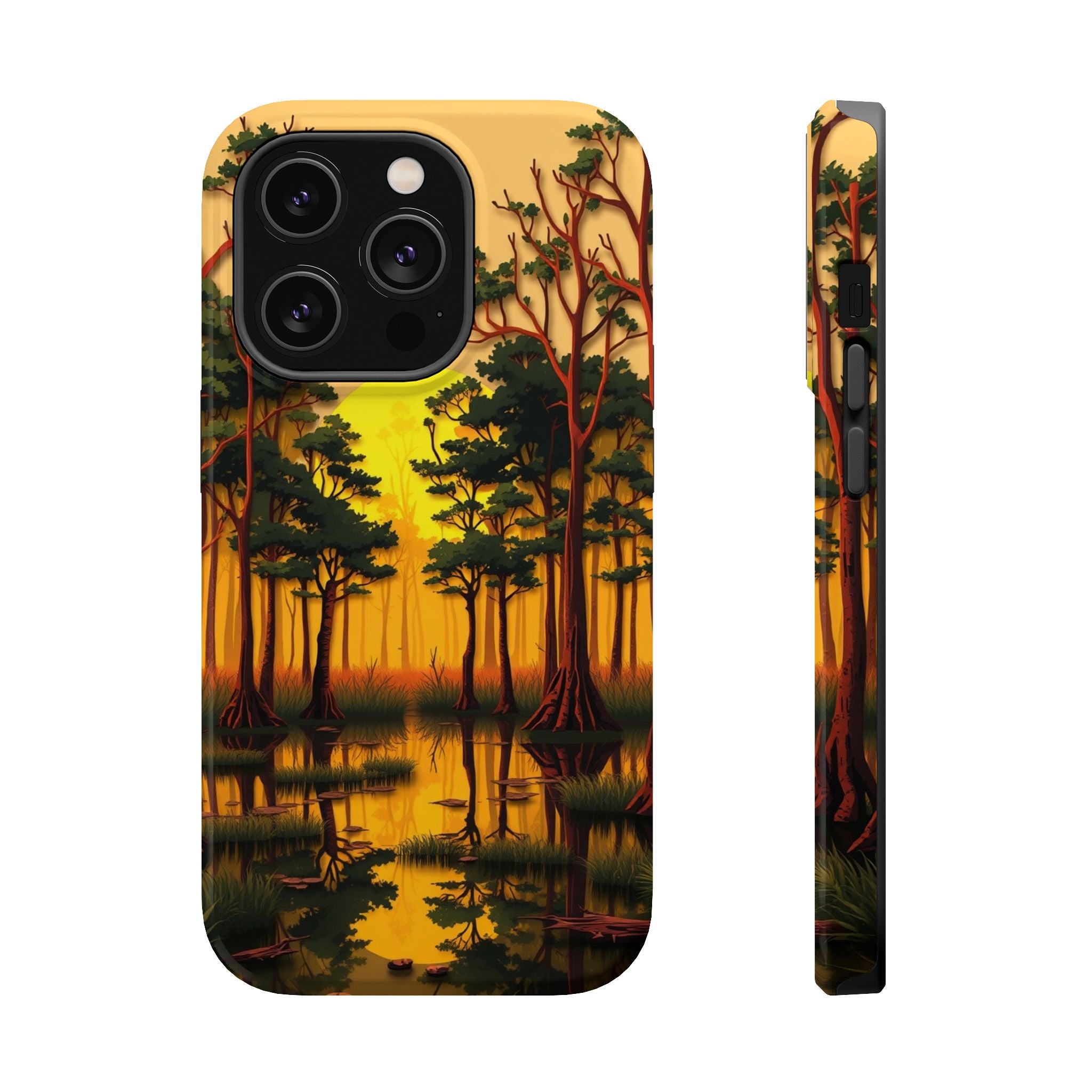 iPhone Earthy Cypress Swamp Design Bold Modern Everyday Snap Case · iPhone Case