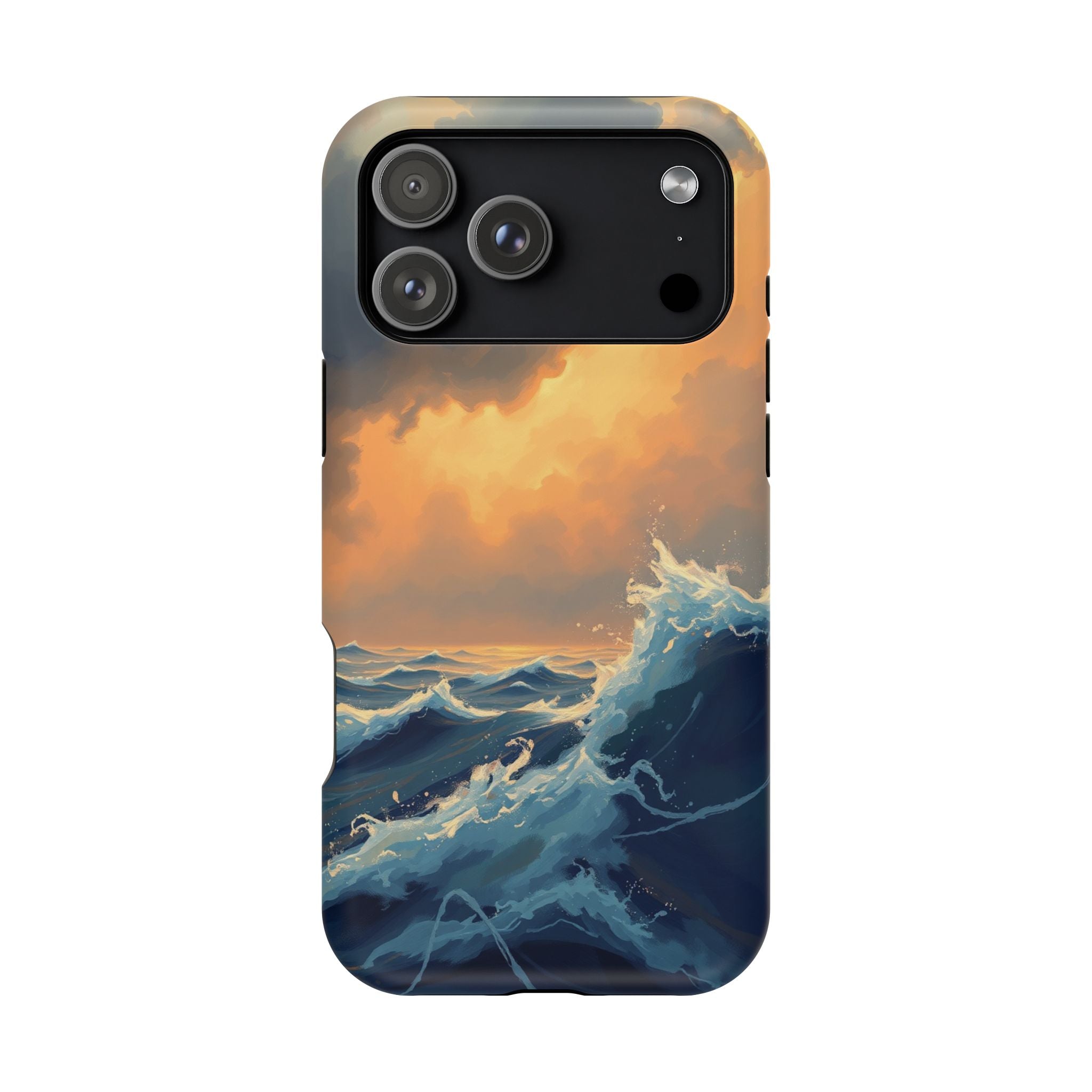 iPhone Sunset Amber And Peach Storm at Sea Slim iPhone Everyday · iPhone Case