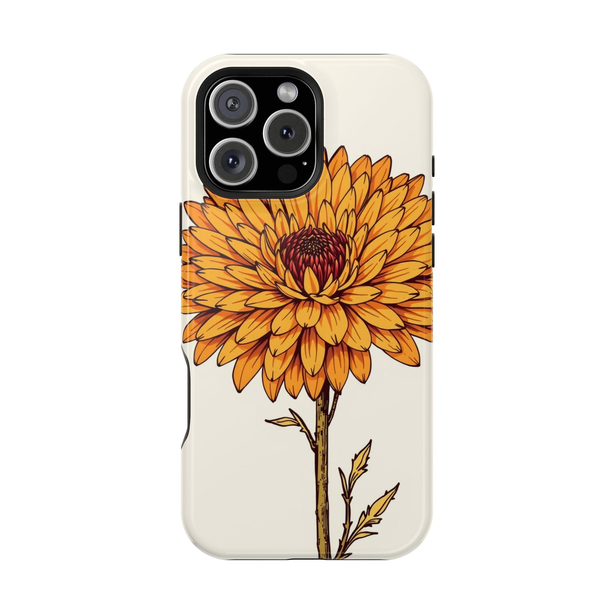 iPhone Mustard And Rust Chrysanthemum Classic Slim iPhone Everyday · iPhone Case