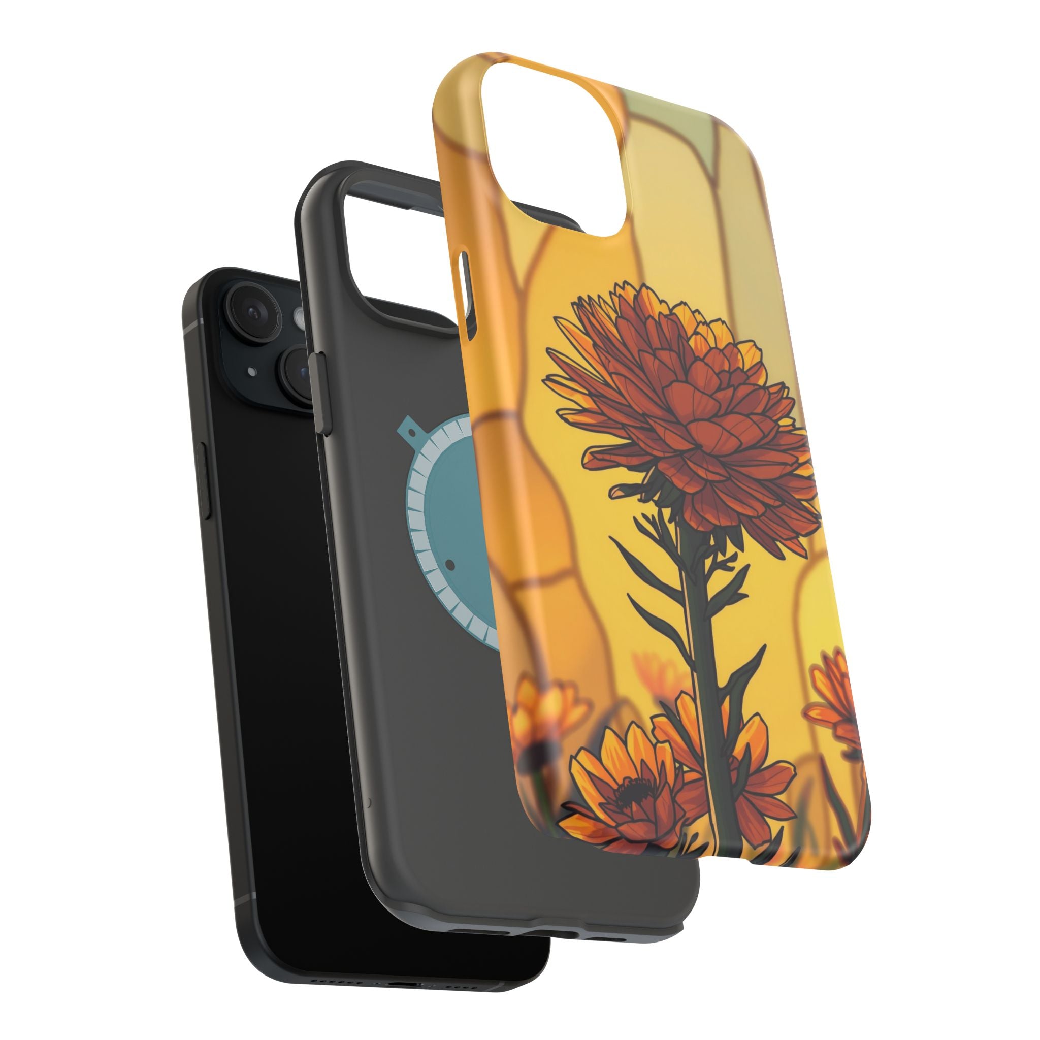 iPhone Sunset Amber And Peach Ranunculus Stack Soft iPhone Finish · iPhone Case