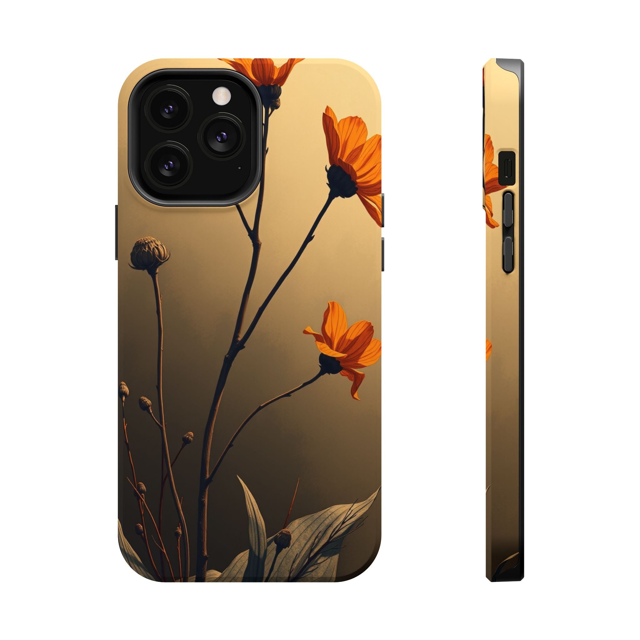 iPhone Burnt Orange And Sand Botanical Illustration Gal Slim Snap Case · iPhone