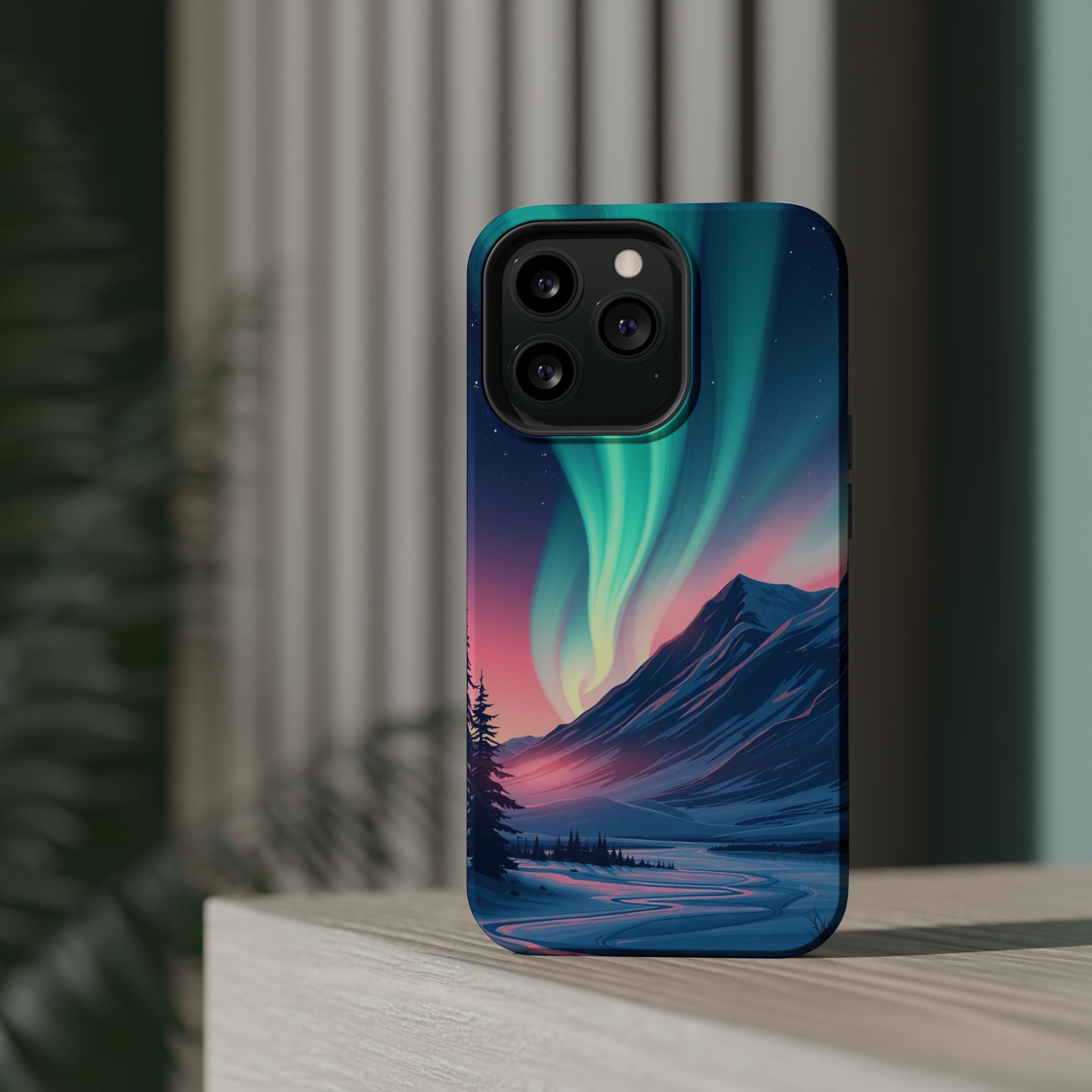 iPhone Mint And Blush Northern Lights Slim Everyday iPhone 18 Designer · iPhone