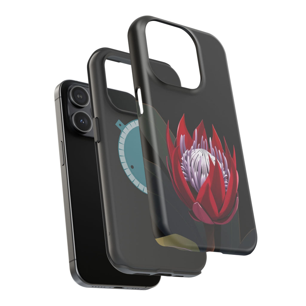 iPhone Black And Crimson Protea Bold Slim Everyday Designer Case · iPhone Case