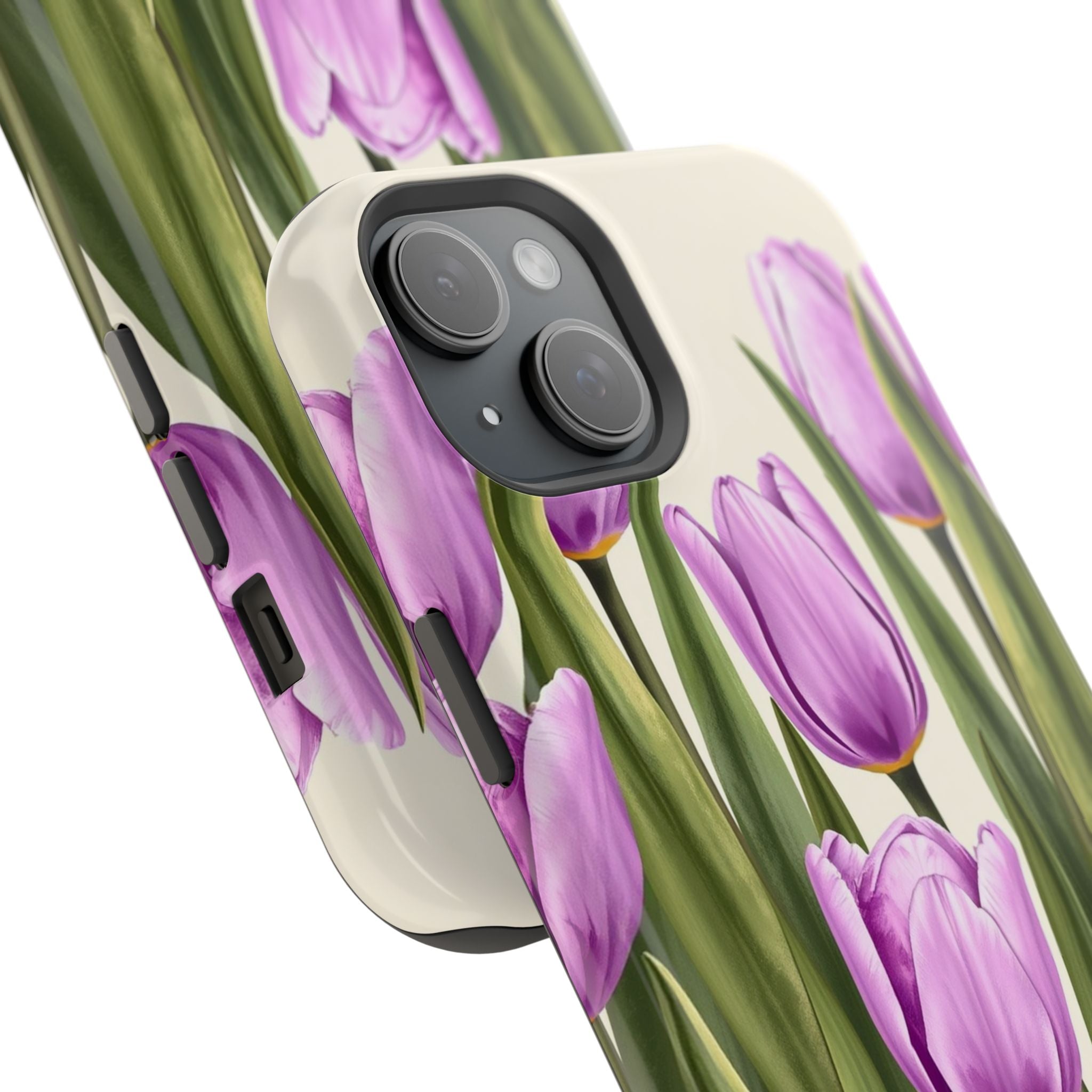 iPhone Tulip Row Electric Art 14 Bold Modern Everyday Snap Case · iPhone Case