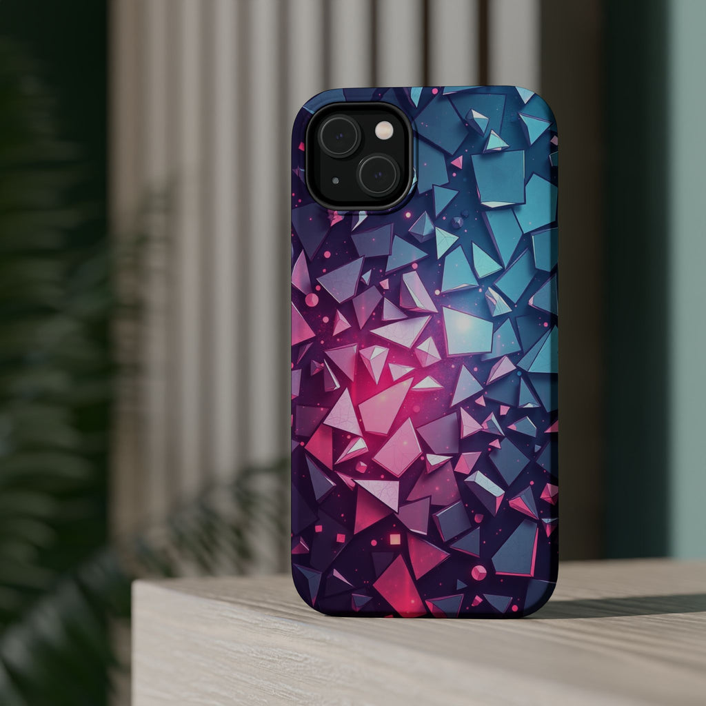 iPhone Mint And Blush Mosaic Shards Slim Everyday Designer Case · iPhone Case