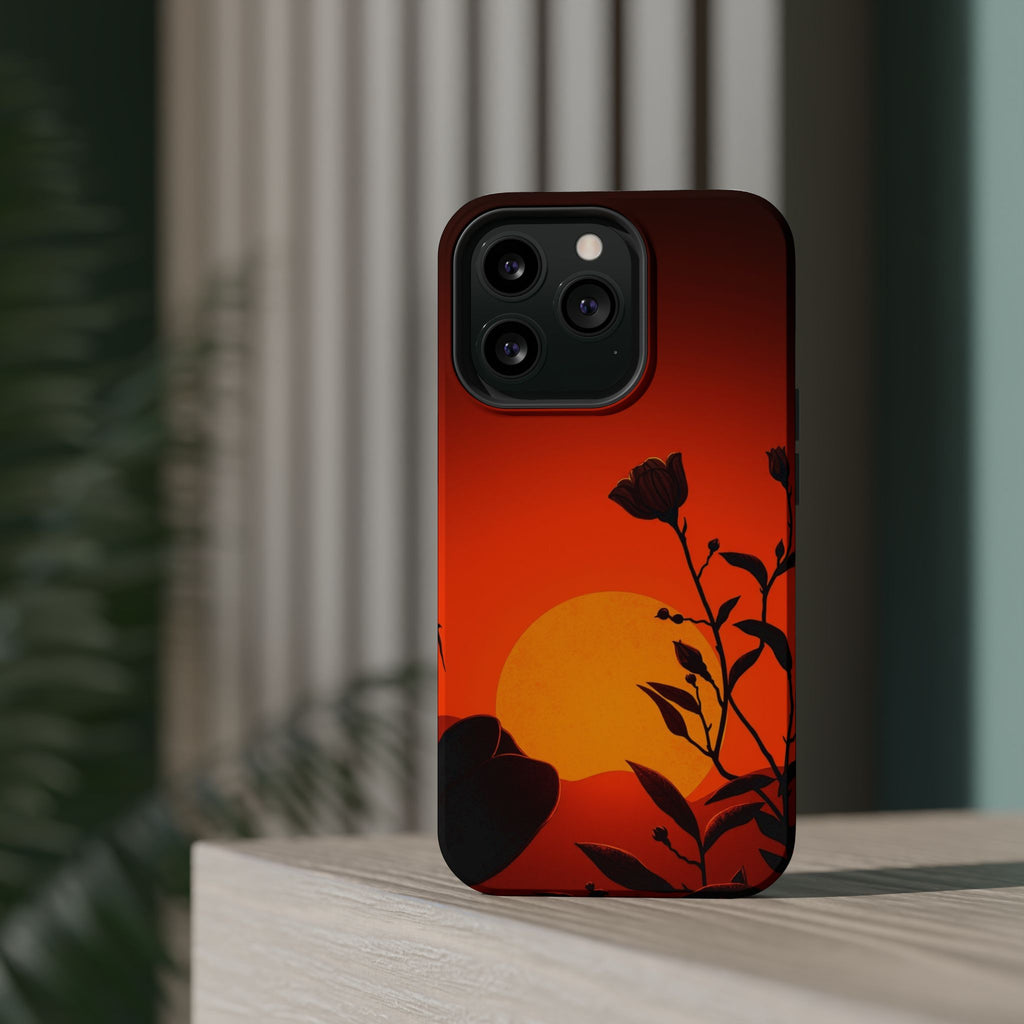 iPhone Bloom and Leaf Dark Gothic Ink Slim Everyday Designer Case · iPhone Case