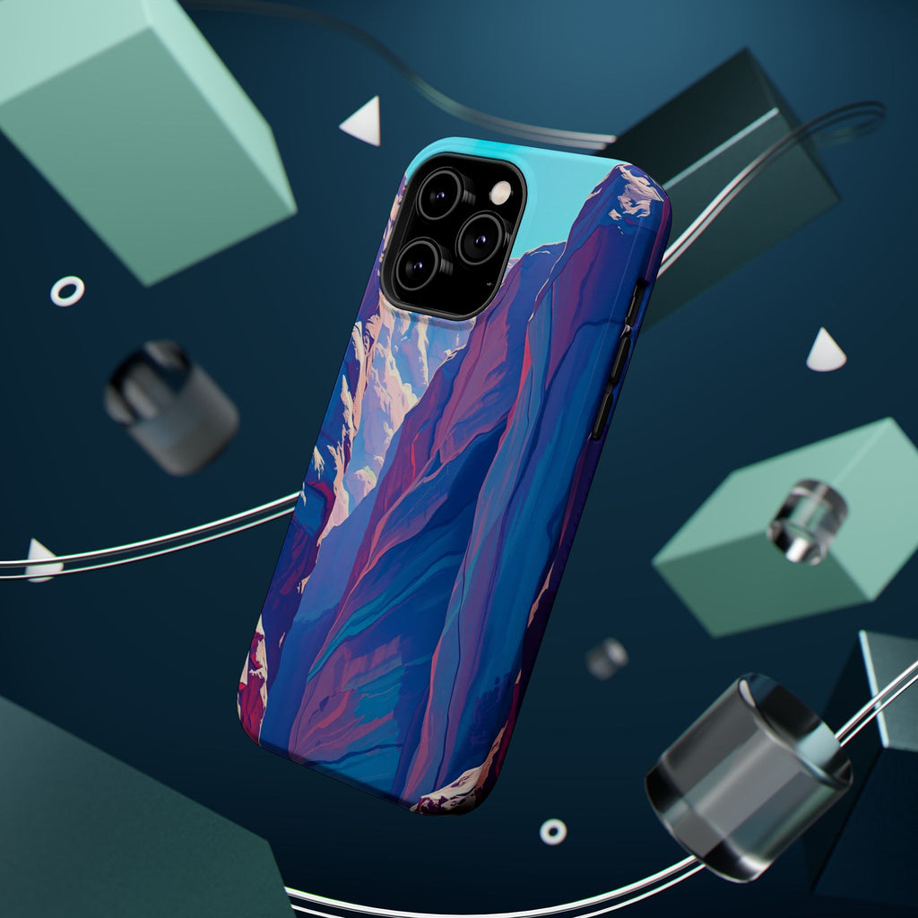 iPhone Cyan And Magenta Canyon Wall Slim Everyday Designer Case · iPhone Case