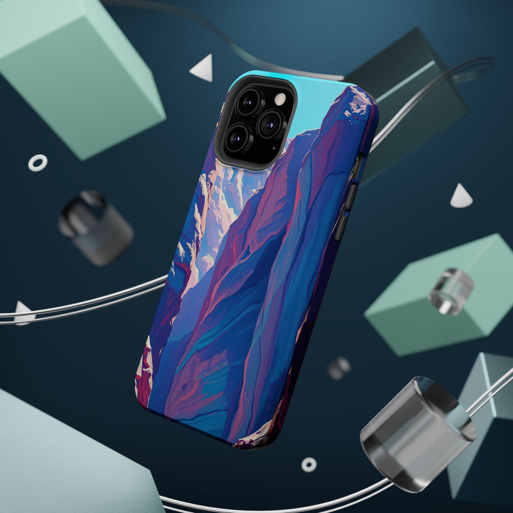iPhone Cyan And Magenta Canyon Wall Slim Everyday Designer Case · iPhone Case