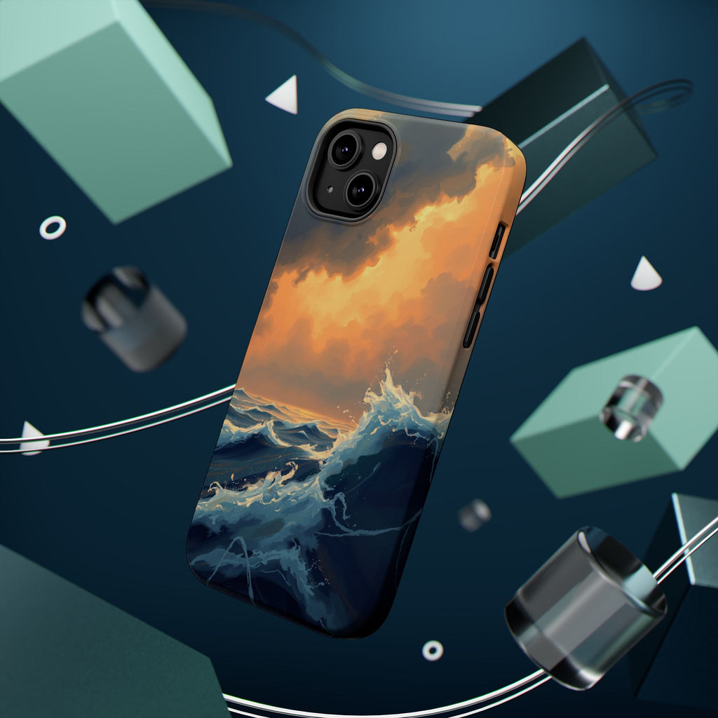 iPhone Sunset Amber And Peach Storm at Sea Slim iPhone Everyday · iPhone Case