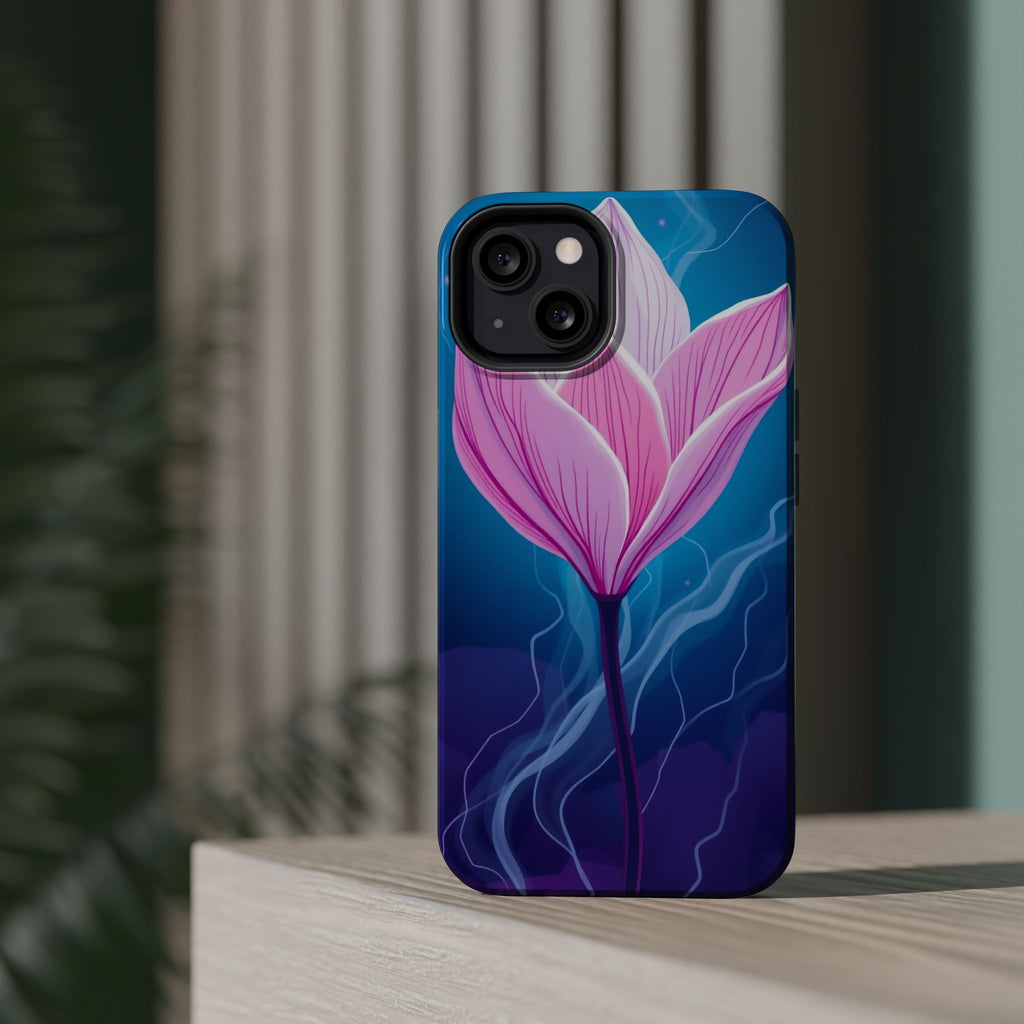 iPhone Cyan And Magenta Petal Storm Slim Everyday Designer Case · iPhone Case