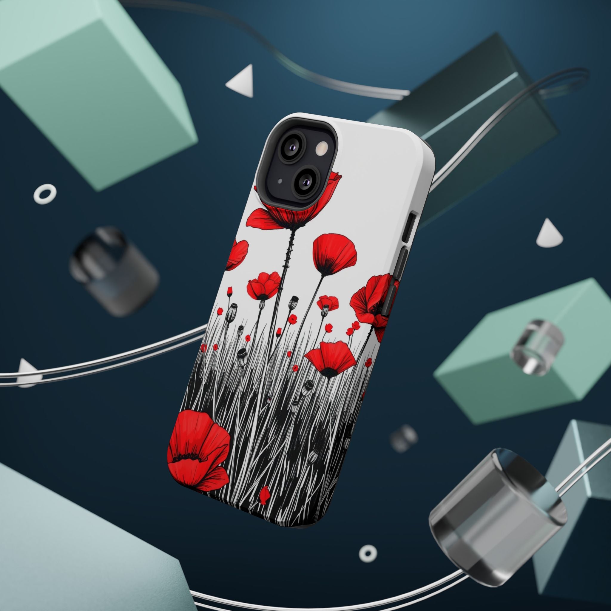 iPhone Poppy Field Cinematic Art Bold Modern Everyday Snap Case · iPhone Case